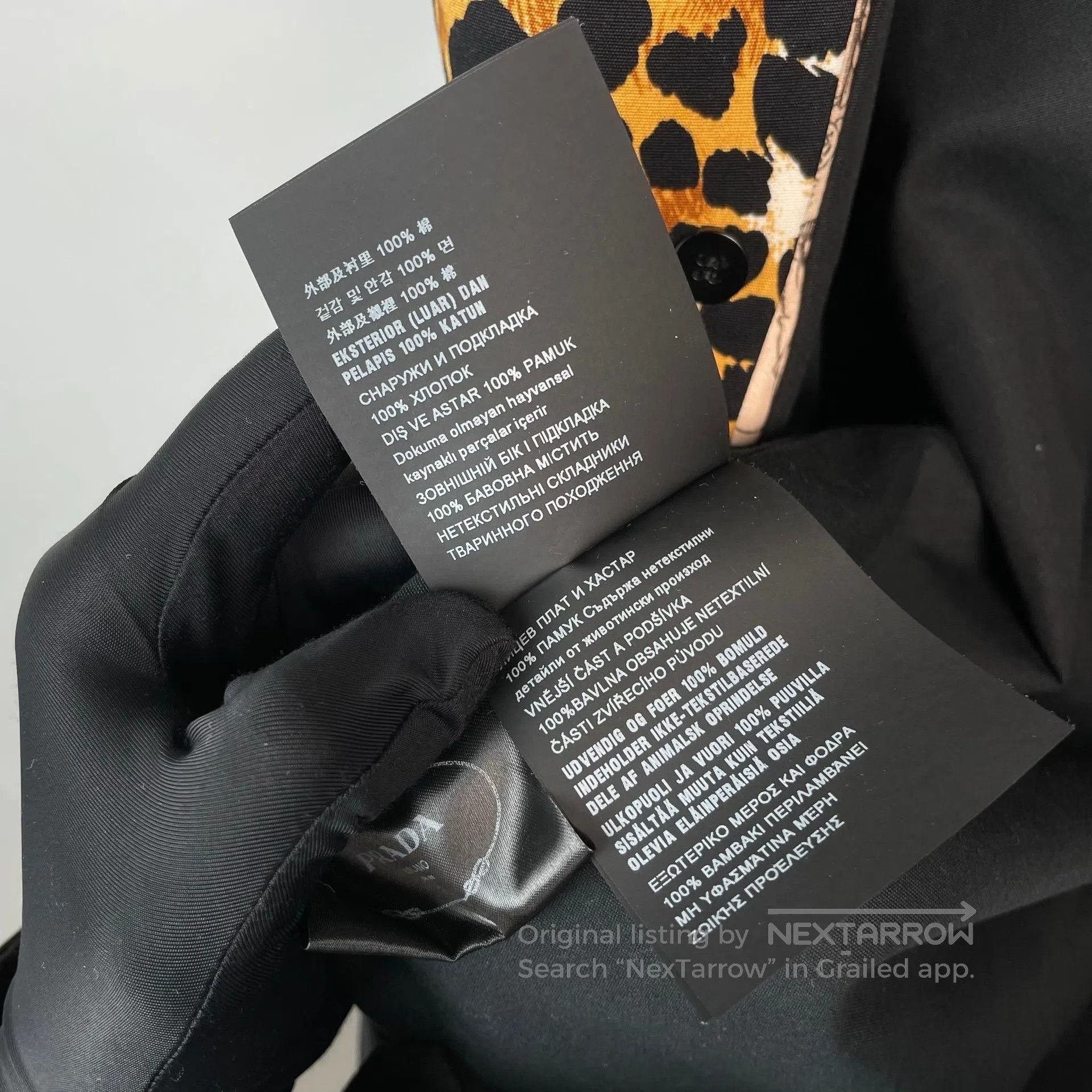 Prada Prada Distressed Poster Print Leopard Print Lapel Coat| Size XS / US 0-2 / IT 36-38 - 8 Thumbnail