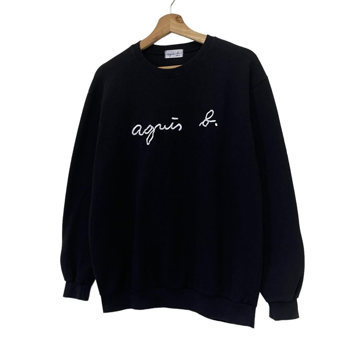 agnes b. Agnes b Big Logo Crewneck Sweatshirt Size US M / EU 48-50 / 2 - 3 Thumbnail