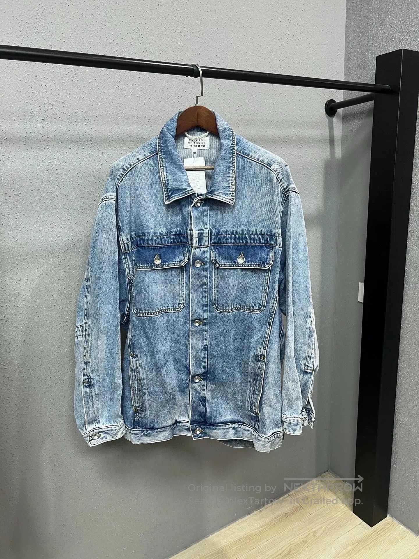 Maison Margiela Maison Margiela Washed Pleated Denim Jacket. Size US L / EU 52-54 / 3 - 1 Thumbnail