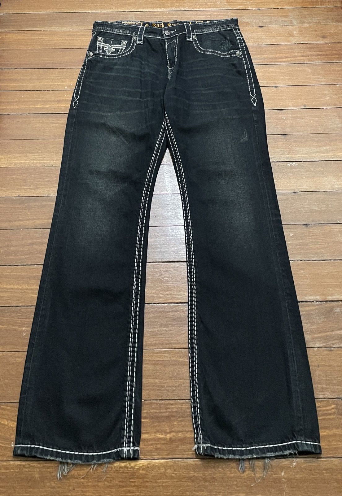 Rock Revival Rare Design Vintage Brand Rock Revival Baggy Jeans 1990s Size US 36 / EU 52 - 1 Thumbnail