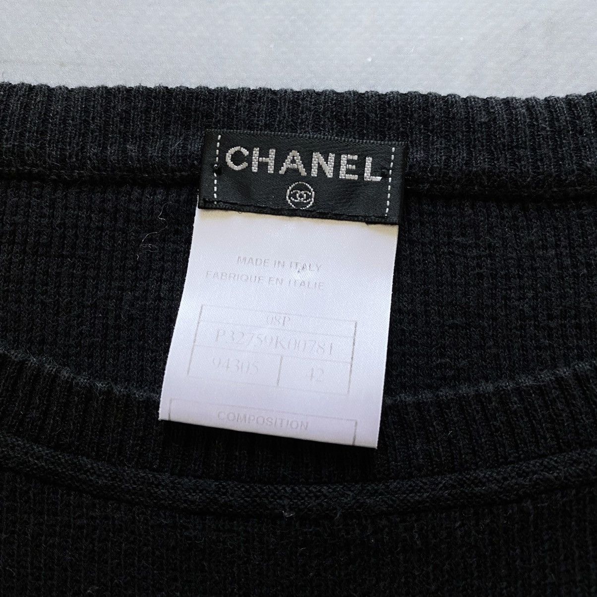Chanel 90s Chanel Vintage Small Logo Knit Pocket Womens T-Shirt Tee Size M / US 6-8 / IT 42-44 - 7 Thumbnail