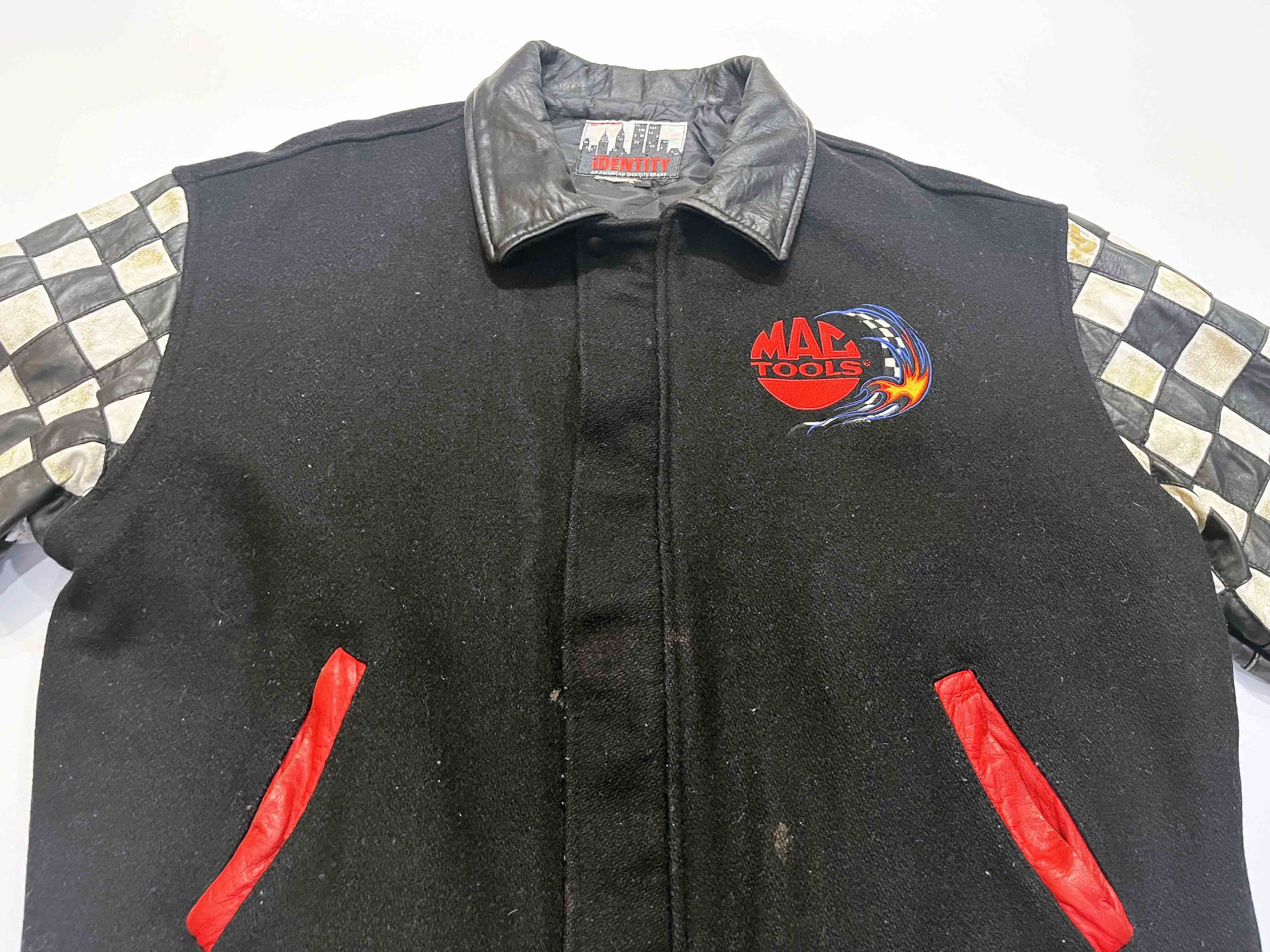 Vintage Vintage Identiy Mac Tools Racing Leather Bomber Jacket Size US L / EU 52-54 / 3 - 3 Thumbnail