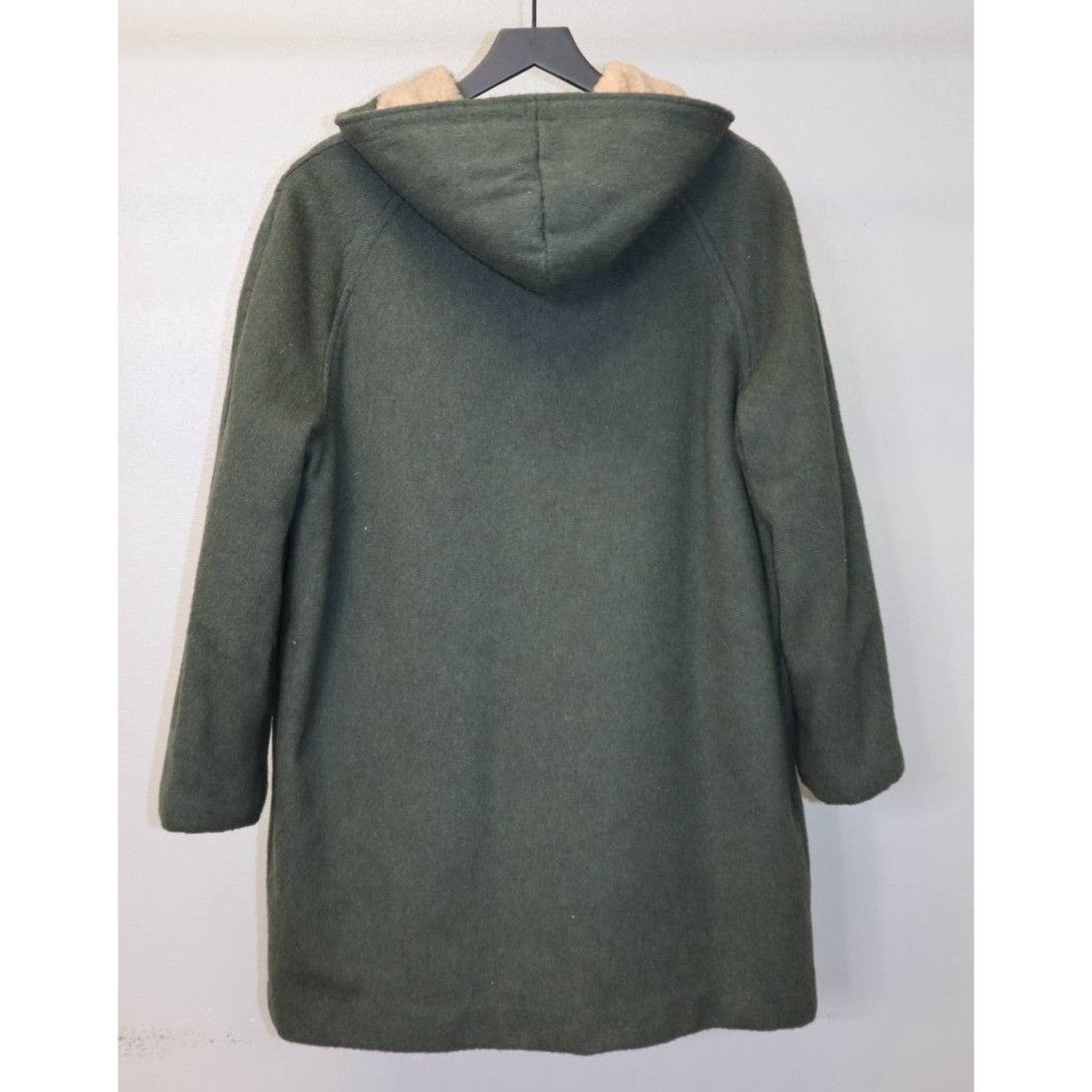 Vintage Vintage White Stag Wool Coat Women’s L Green Long Hooded Size L / US 10 / IT 46 - 2 Thumbnail