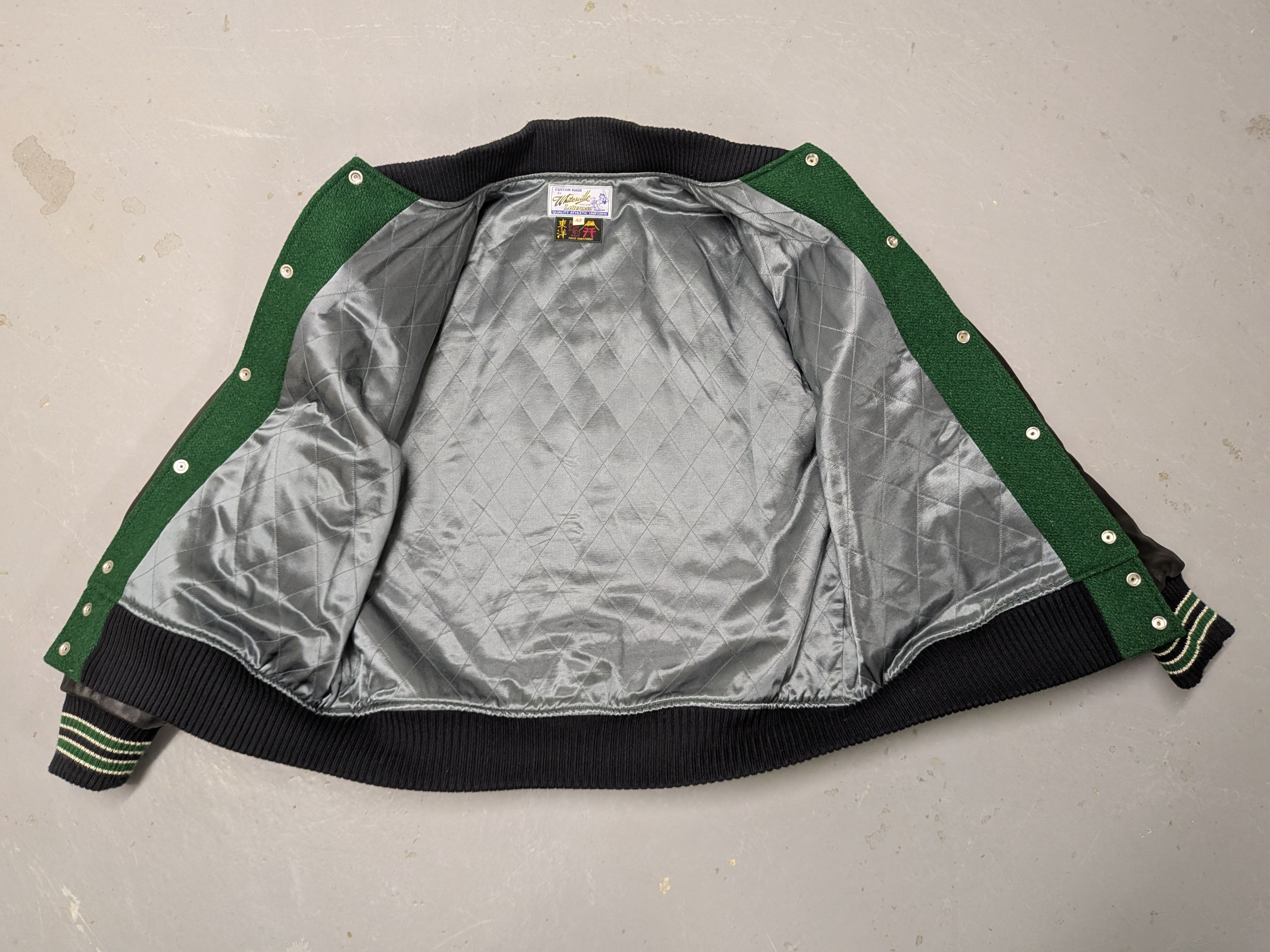 Sugar Cane × Whitesville Melton Wool Chevy Lover Varsity Jacket Size US L / EU 52-54 / 3 - 3 Thumbnail