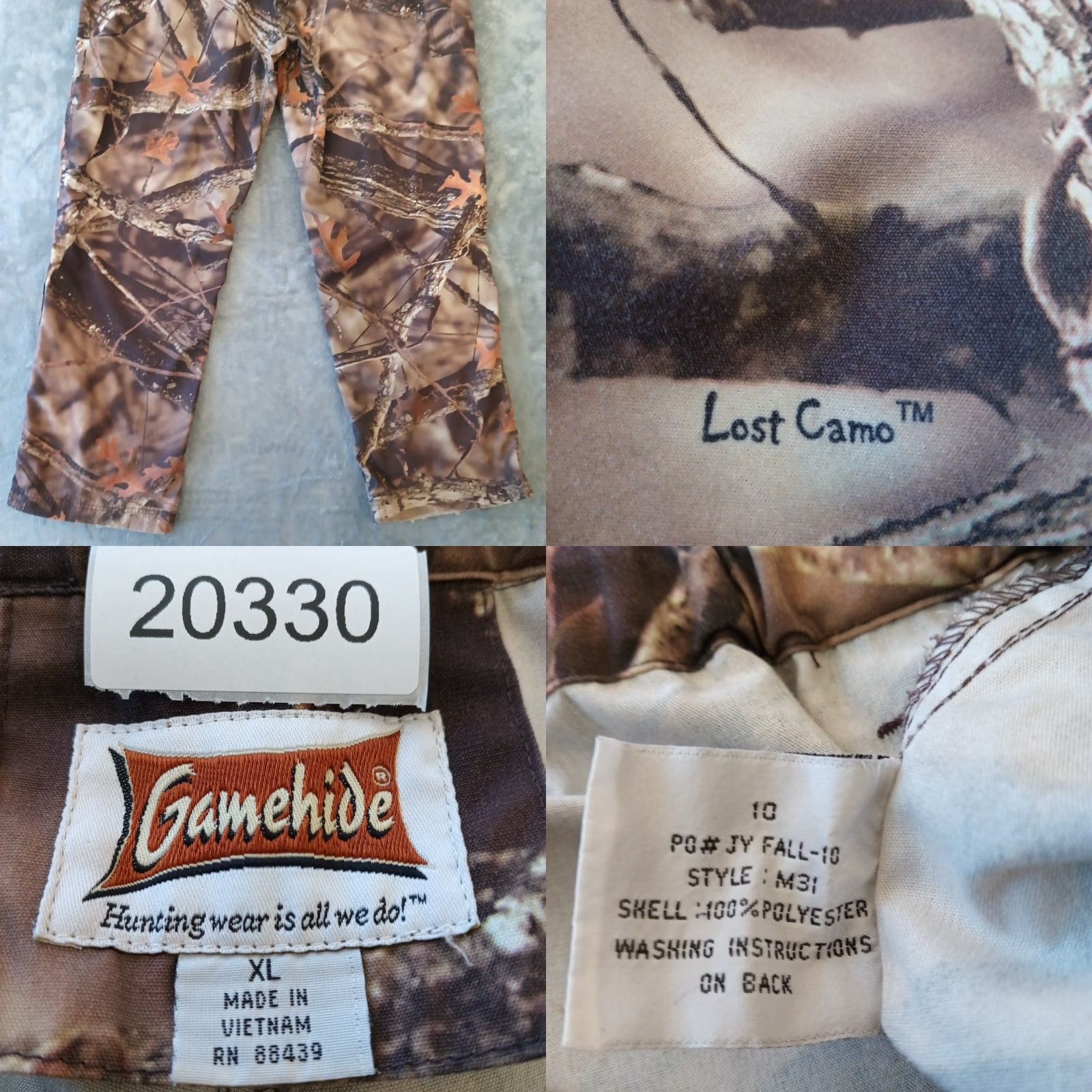 Vintage VINTAGE Gamehide Cargo Pants Mens XL Brown Camouflage Belted 38x30 Size US 36 / EU 52 - 8 Thumbnail