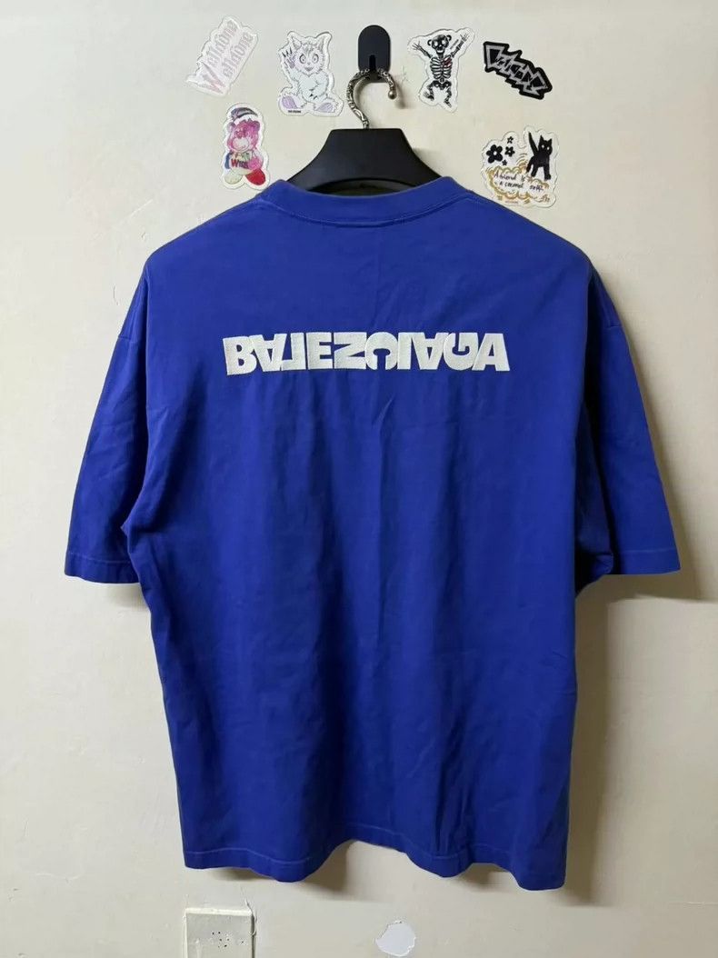 Balenciaga Balenciaga Reversed Embroidered Logo Short Sleeve-2506 Size US M / EU 48-50 / 2 - 2 Thumbnail