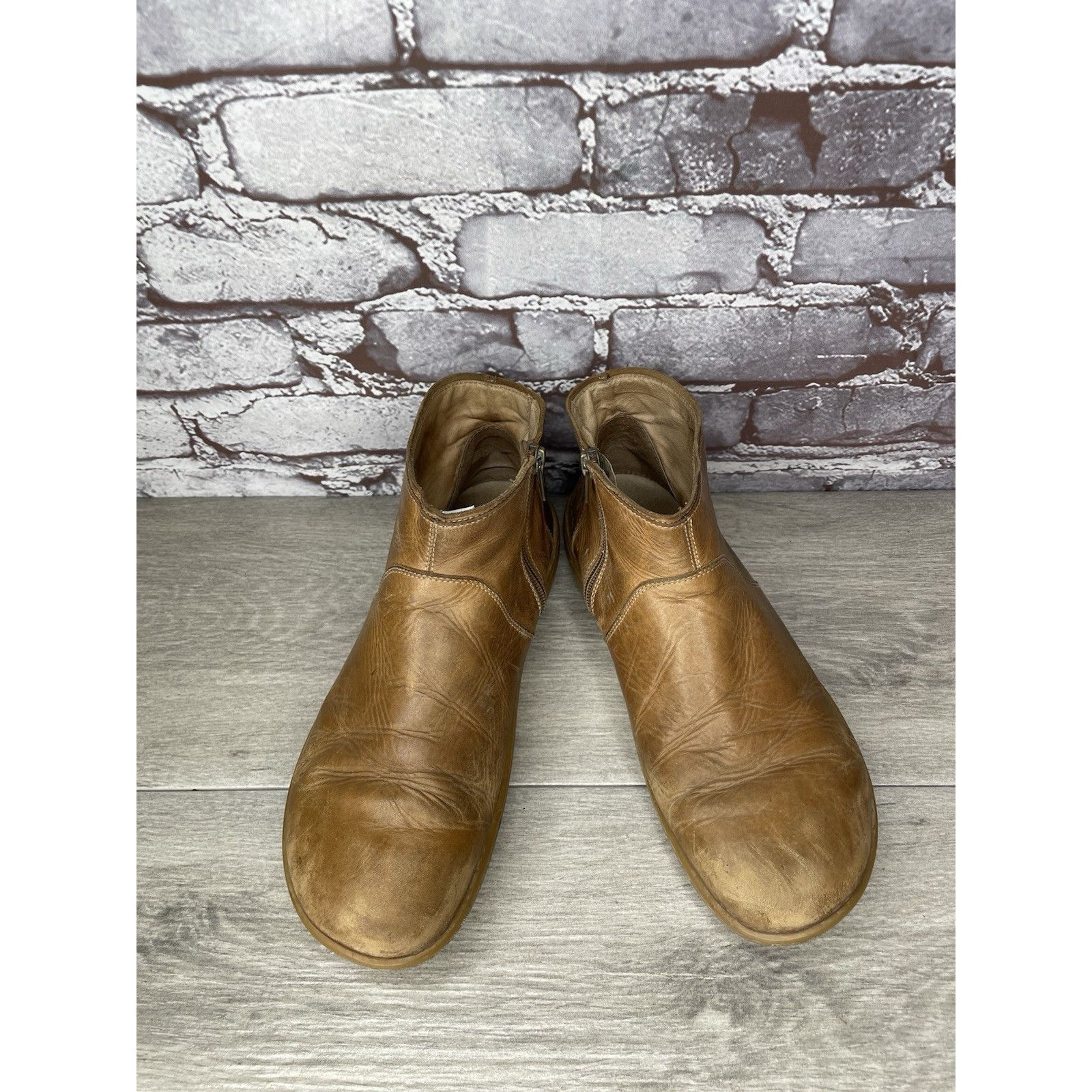 Birkenstock Birkenstock Boots Brown Leather Ankle Zip Comfort Walking Sh Size US 9.5 / IT 39.5 - 3 Thumbnail