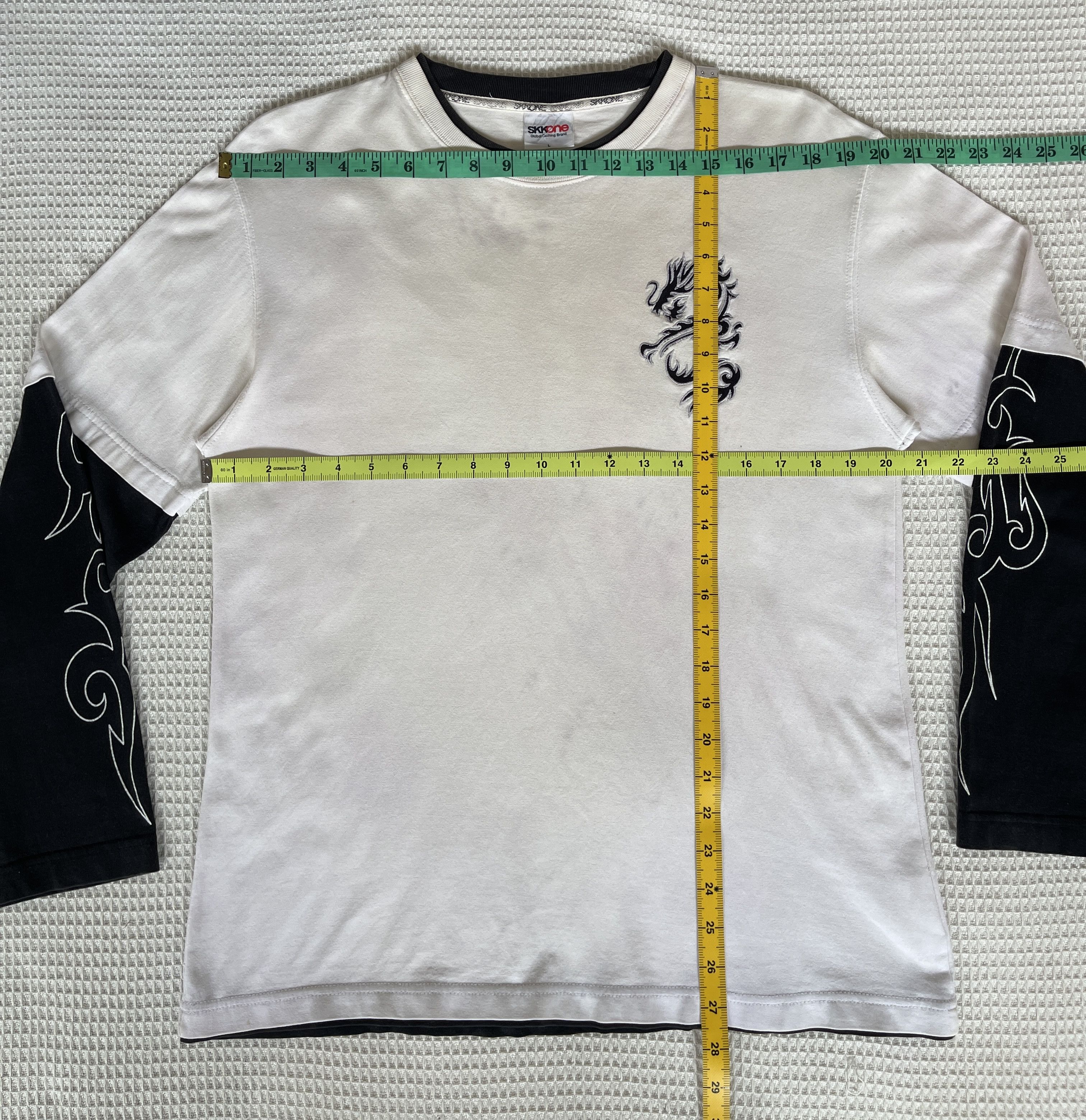 If Six Was Nine Vintage🔥SKK ONE🔥Big Logo Flame Double Layer LongSleeve 90’s Size US L / EU 52-54 / 3 - 9 Thumbnail