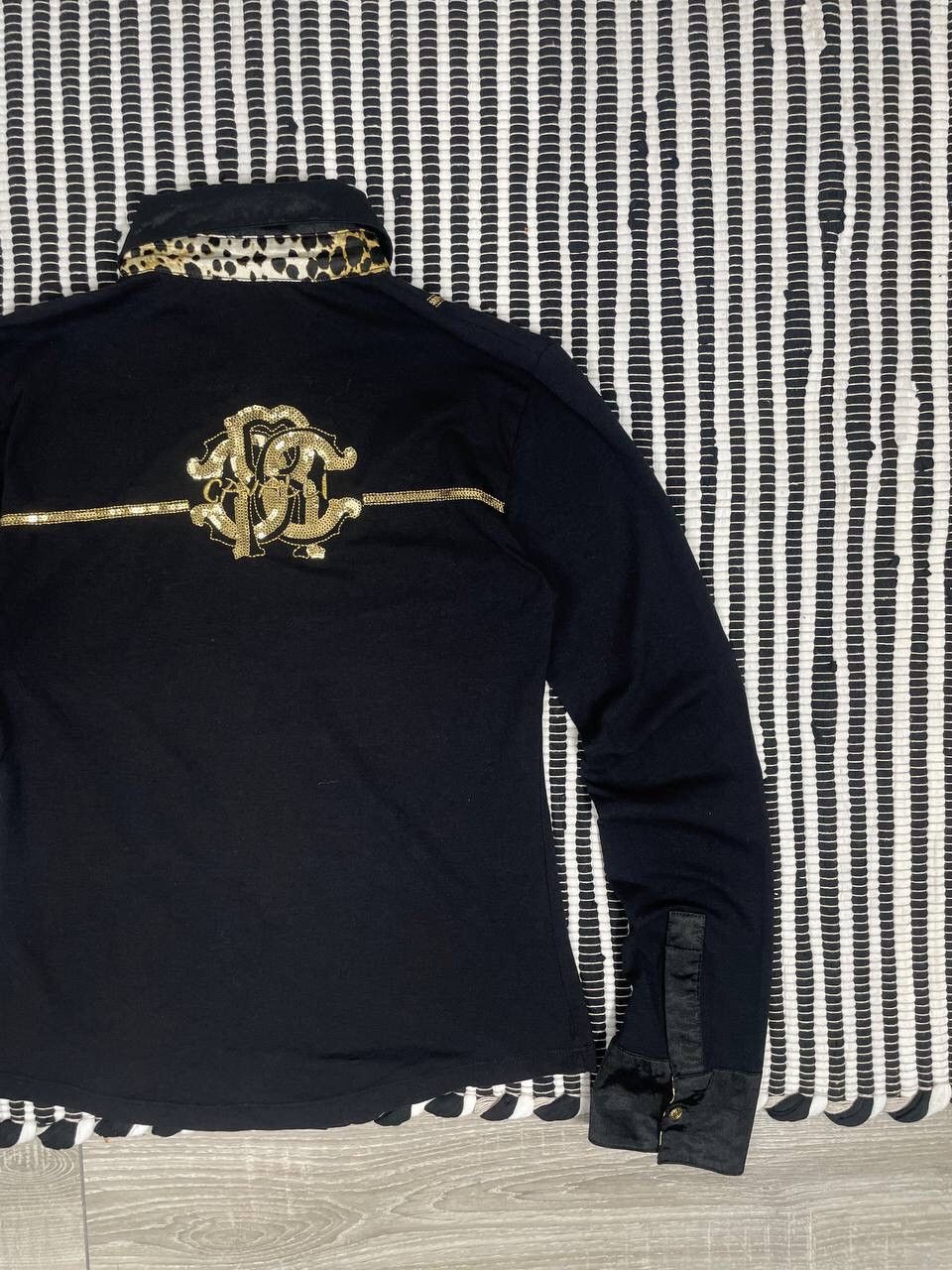 Roberto Cavalli Vintage Roberto Cavalli Button Up Shirt Big Logo Leopard Y2K Size L / US 10 / IT 46 - 3 Thumbnail