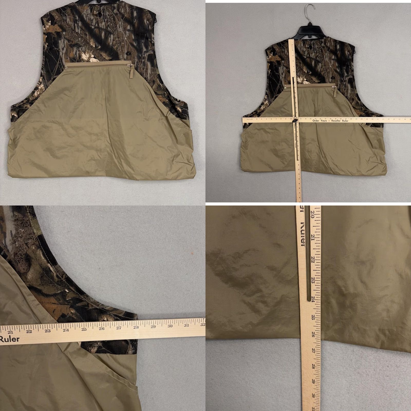 Vintage Saf-T-Bak Vest Mens 2XL Brown Mossy Oak Camo Quilted Hunting Gamebag Outdoor Shirt Size US XXL / EU 58 / 5 - 8 Thumbnail