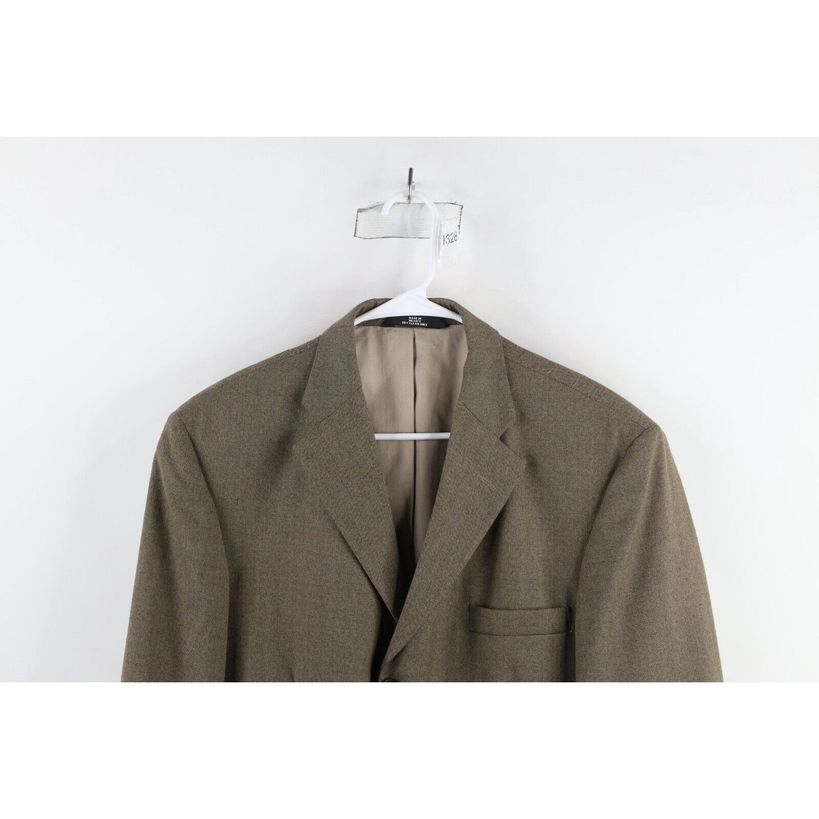 Vintage Vintage 90s Streetwear Wool Herringbone Blazer Jacket Size 40S - 2 Thumbnail