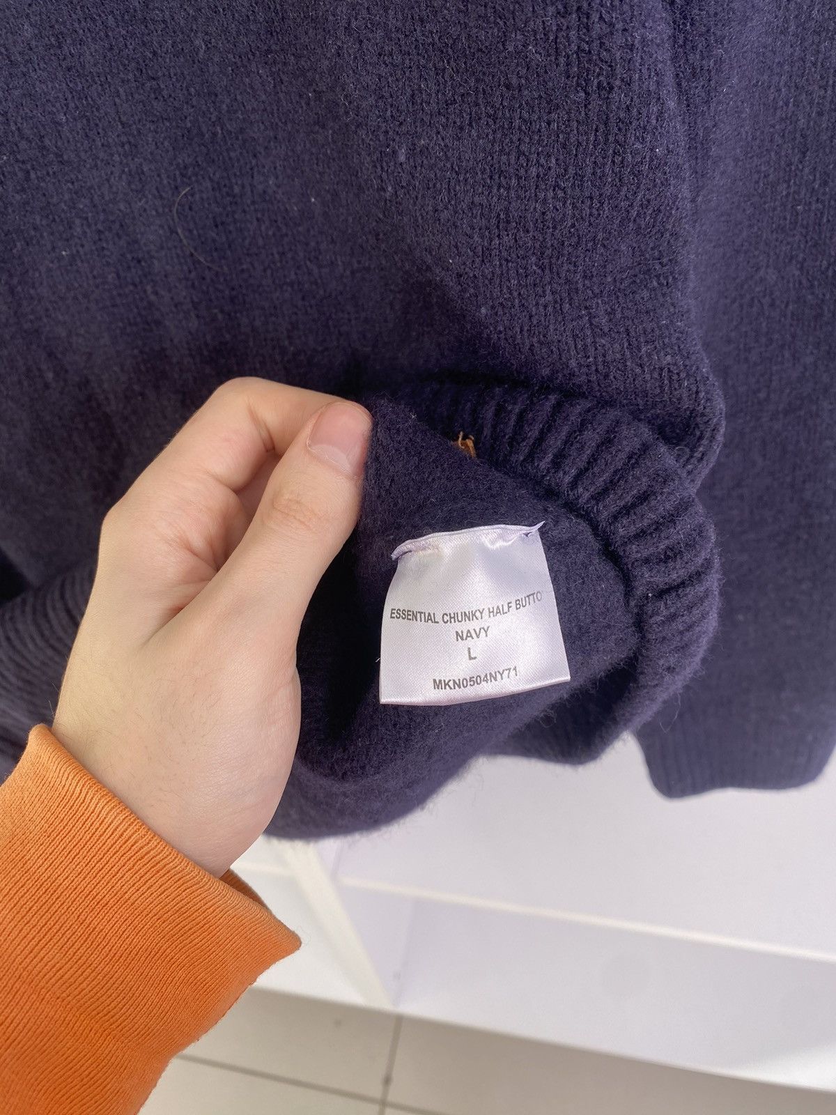 Barbour × Designer × Vintage Vintage Barbour Navy Wool Sweater Size US L / EU 52-54 / 3 - 9 Thumbnail