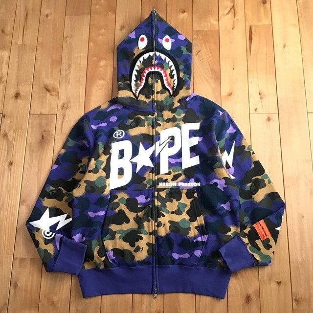 Bape BAPE STA CAMO SHARK FULL ZIP HOODIE | Grailed