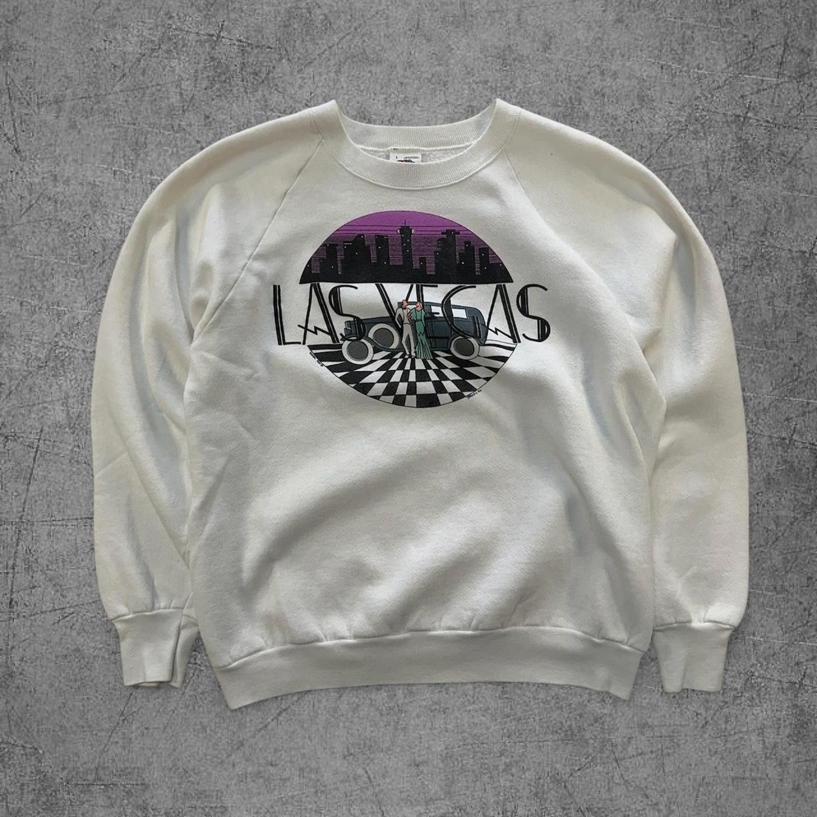 Vintage 1986 Las Vegas Crewneck Size US L / EU 52-54 / 3 - 1 Thumbnail