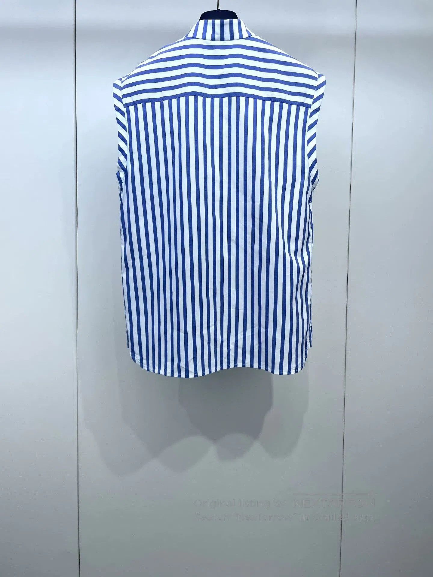 Louis Vuitton LV Blue White Stripe Sleeveless Top. Size M / US 6-8 / IT 42-44 - 2 Thumbnail