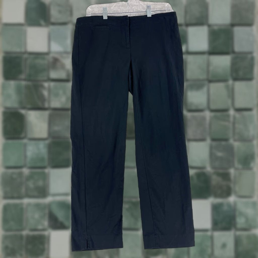 J. Jill J. Jill Black Straight Crop Chino Pants Womens Size 8 Mid-Rise Casual Cotton Spandex Size 30" / US 8 / IT 44 - 1 Thumbnail