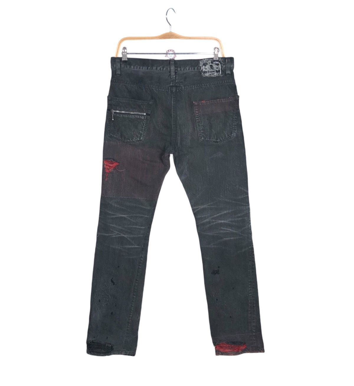 Mastermind Japan Mastermind Japan Paradise Damaged Washed Punk Jeans Size US 32 / EU 48 - 2 Thumbnail