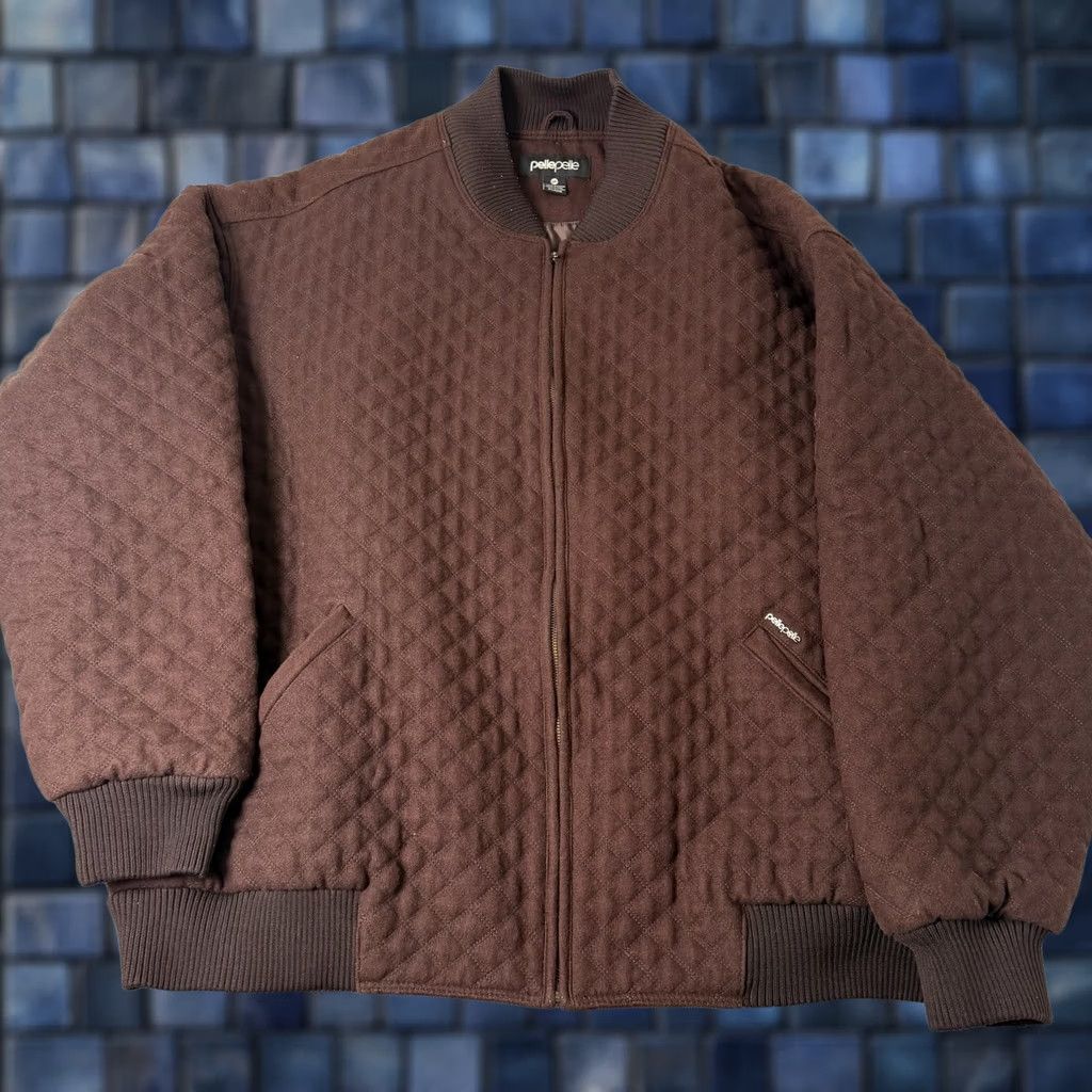 Pelle Pelle VINTAGE Pelle Pelle Wool Blend Jacket Bomber 5XL BIG & TALL Brown Mens Size US XXL / EU 58 / 5 - 1 Thumbnail