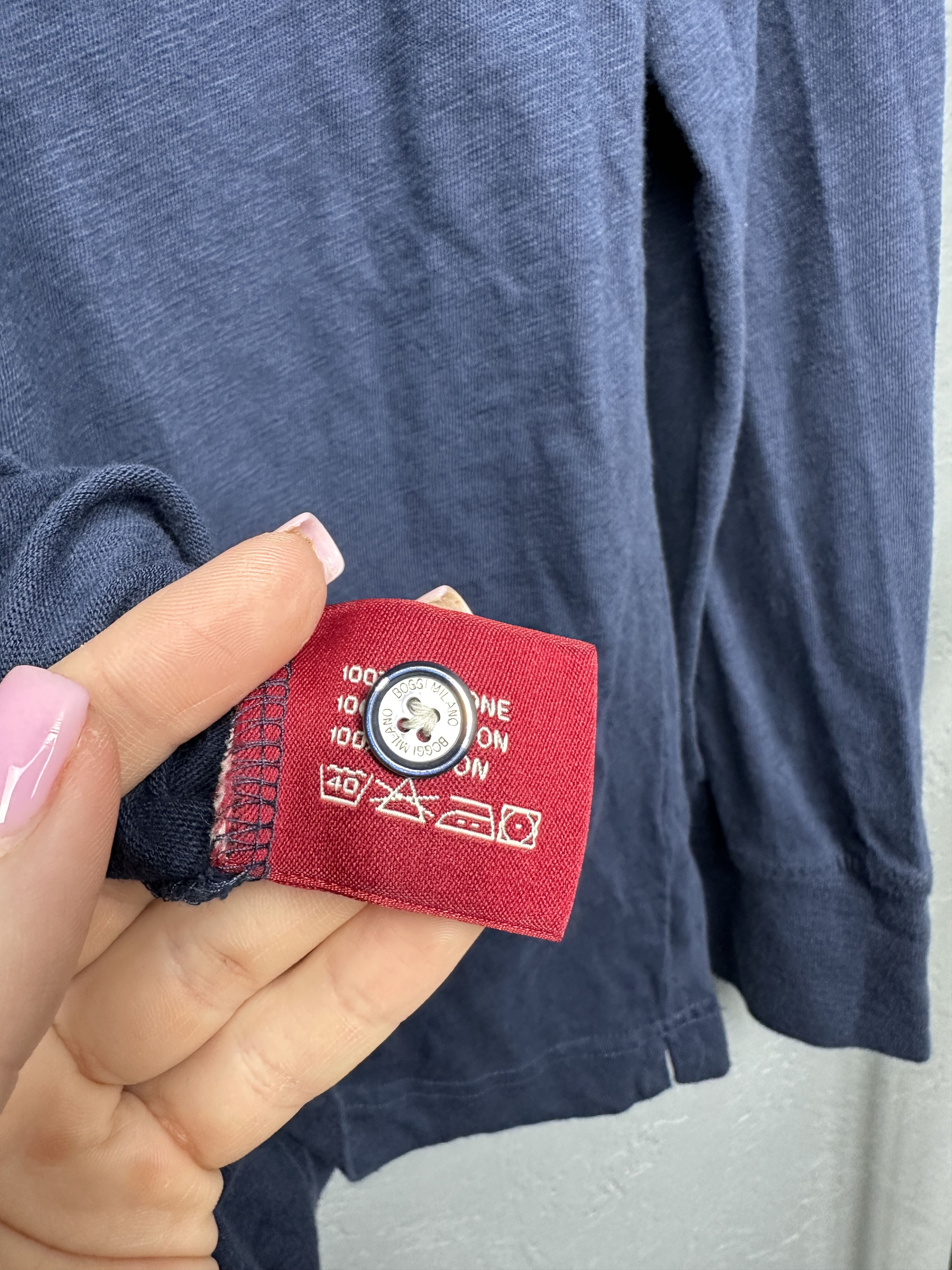 Boggi × Vintage Boggi Milano Vintage Mens Long Sleeve Polo Shirt Size US S / EU 44-46 / 1 - 7 Thumbnail