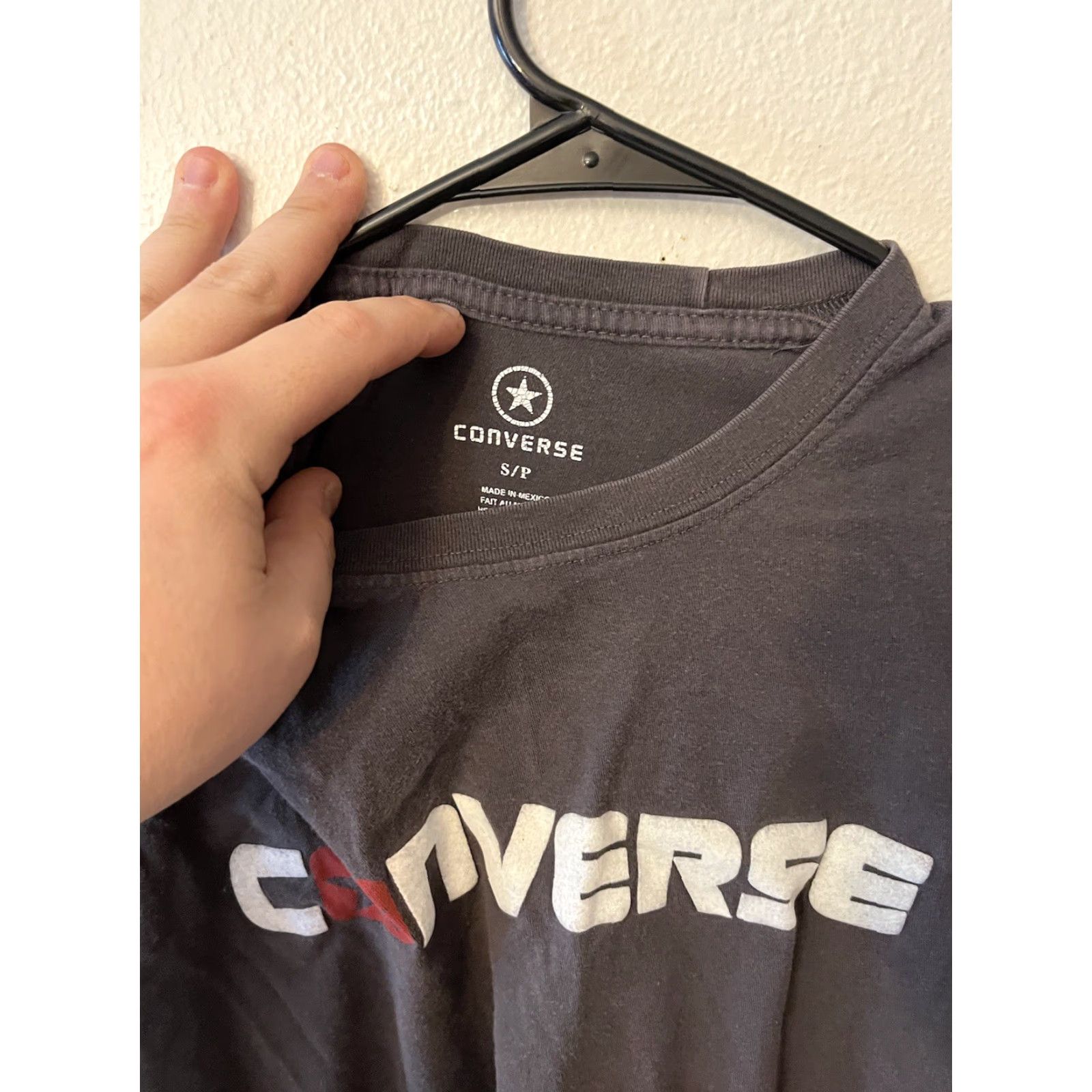 Converse Converse T-Shirt Gray Graphic Logo Crew Neck Short Sleeve Size S Mens Fashion Tee 90s Designer Graphic Print Size US S / EU 44-46 / 1 - 3 Thumbnail