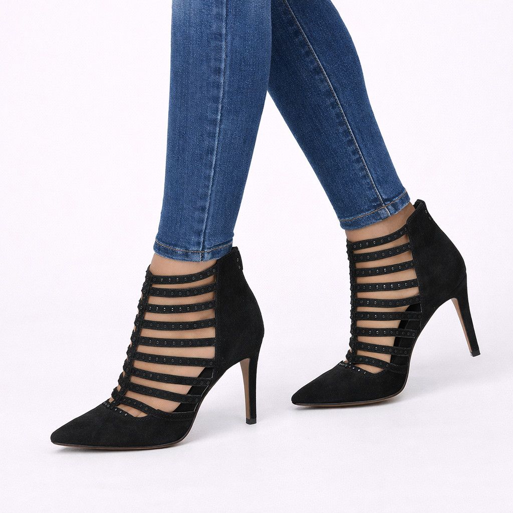Vacation Eden Embellished Faux Suede Caged Pump Fall Party Spring Size US 9.5 / IT 39.5 - 1 Thumbnail