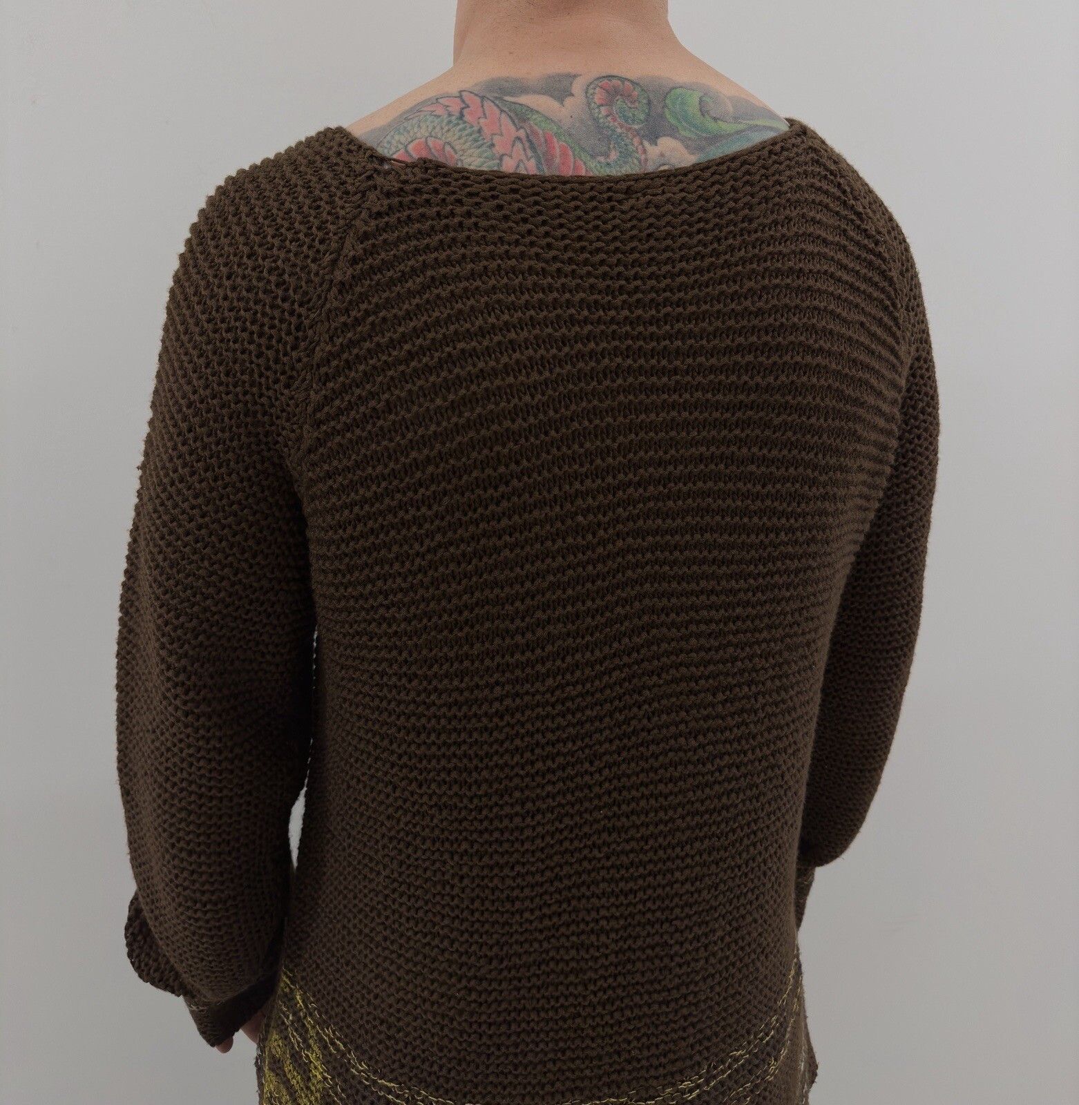 Diesel Vintage Diesel Knit Sweater Men Y2K Brown Pullover 2000s Size US L / EU 52-54 / 3 - 12 Thumbnail