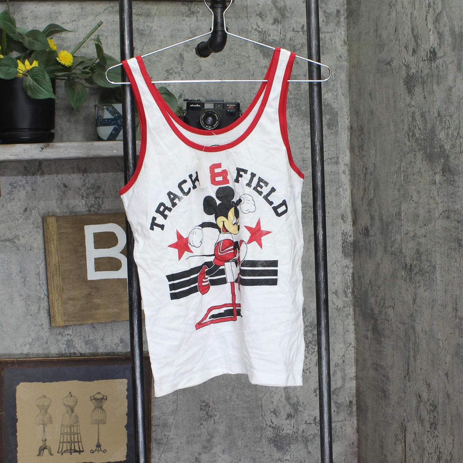 Disney Nwt Disney Mickey Track & Field Graphic Tank Top White M Size M / US 6-8 / IT 42-44 - 1 Thumbnail
