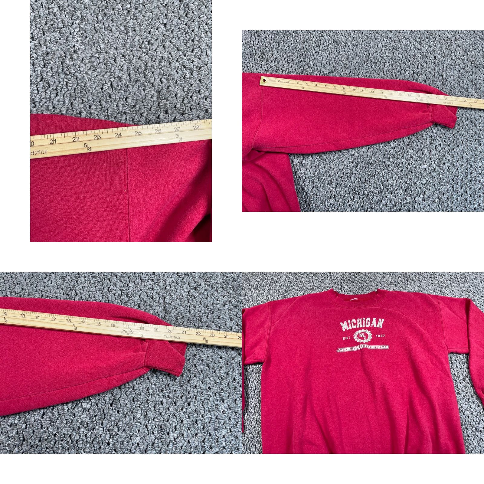 Vintage VINTAGE Michigan Wolverine State Sweatshirt Adult XL Dark Red Crewneck Graphic Print Size US XL / EU 56 / 4 - 8 Thumbnail