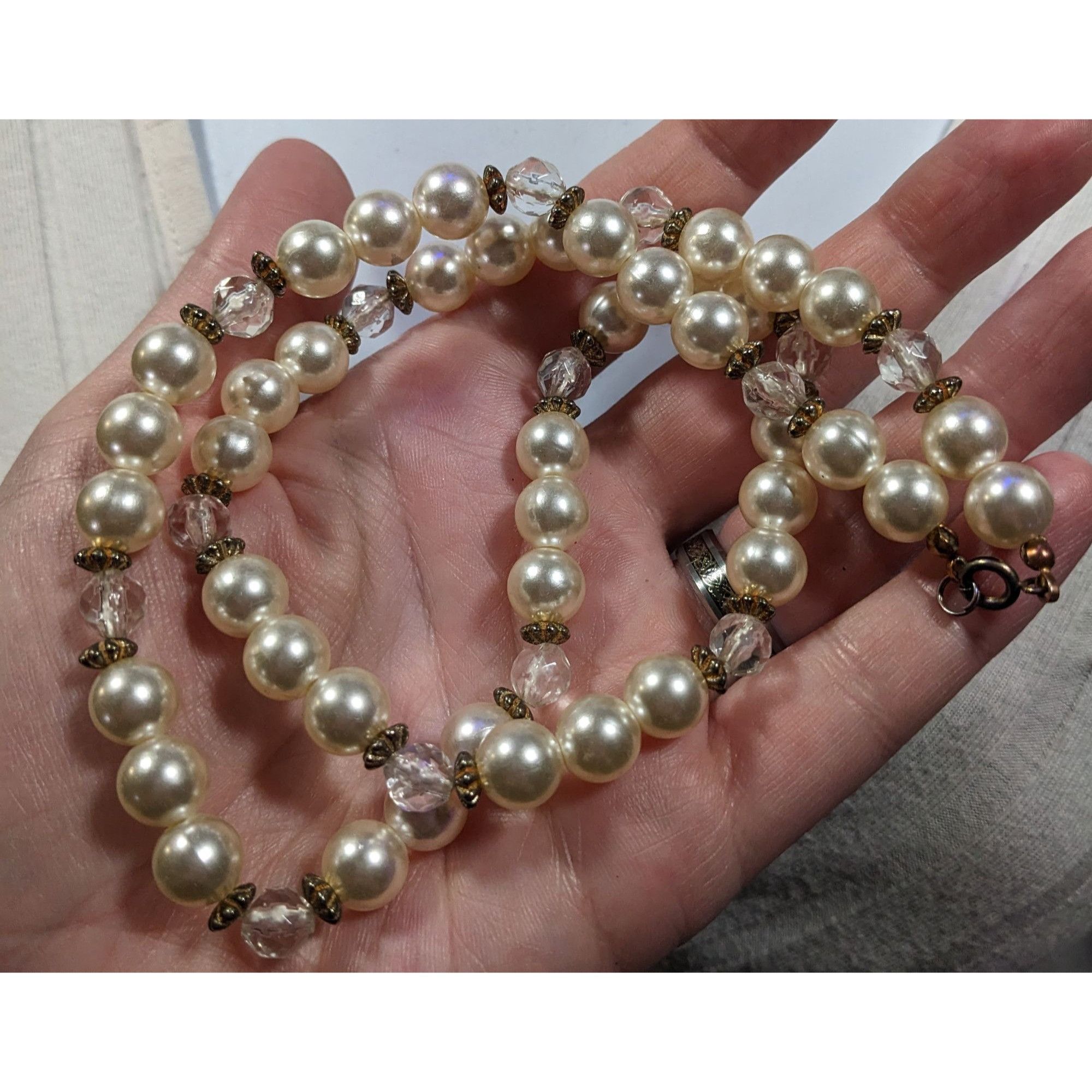 Other Elegant Old Hollywood Faux Pearl Beaded Necklace Size ONE SIZE - 3 Thumbnail