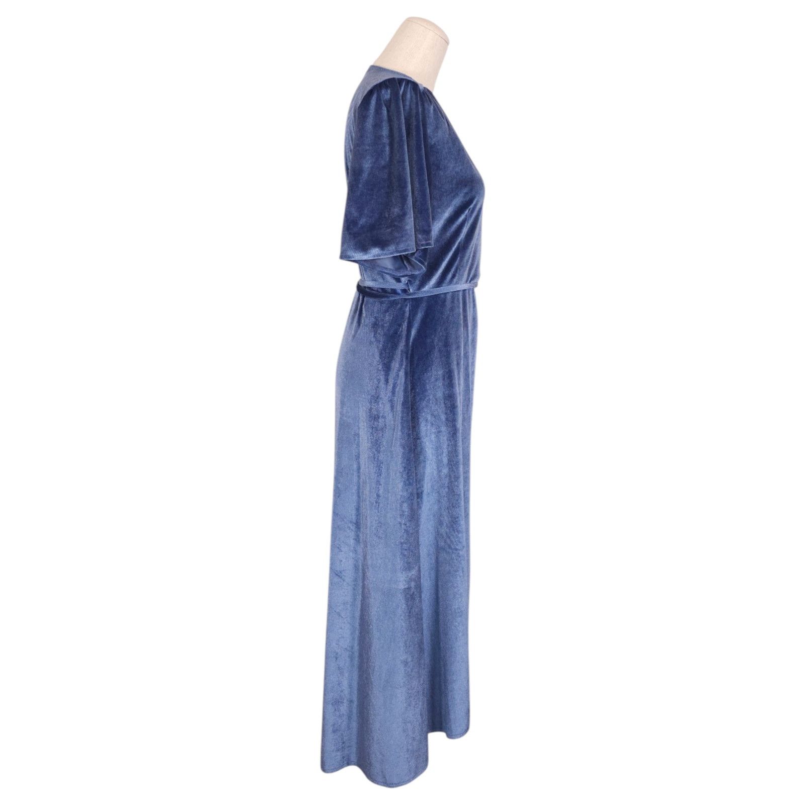 Other Baltic Born Allison Velvet Midi Dress Blue Sz Medium Size M / US 6-8 / IT 42-44 - 4 Thumbnail