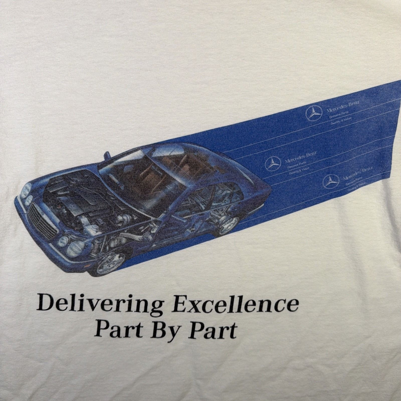 Mercedes-Benz Vintage Mercedes Benz Shirt Mens XL White 90s Promo Car Size US XL / EU 56 / 4 - 8 Thumbnail