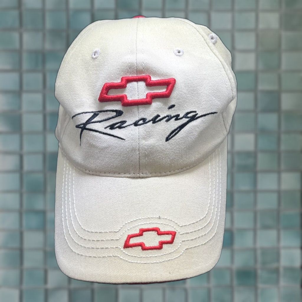 NASCAR Chevrolet H3 Bow Tie Racing Baseball Cap Hat Adjustable One Size Beige NASCAR Mens Size ONE SIZE - 1 Thumbnail