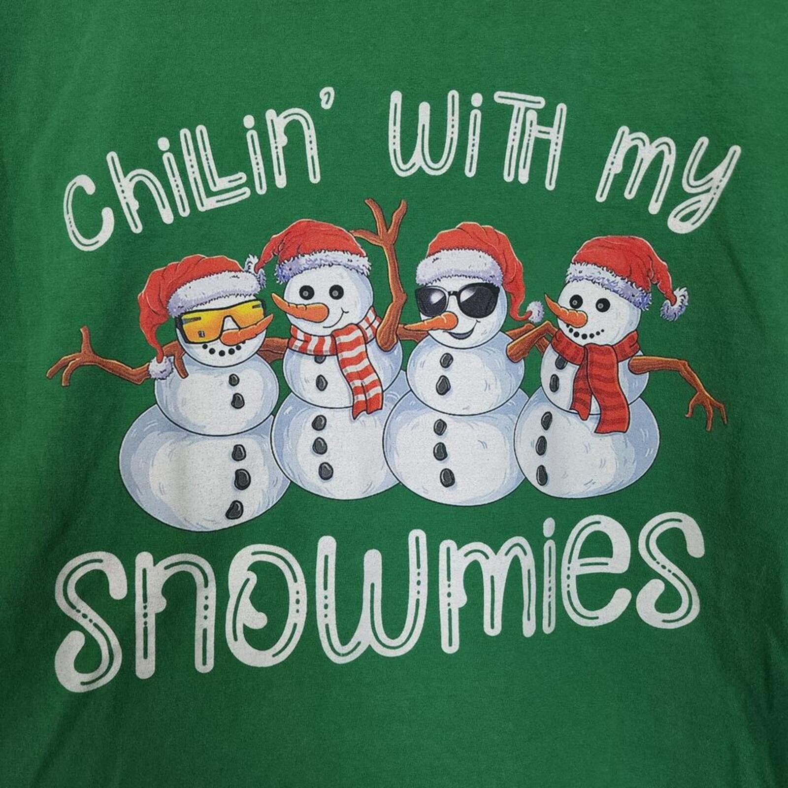 Other Christmas Chillin With My Snowmies Small Graphic Tee Shirt Size US S / EU 44-46 / 1 - 2 Thumbnail