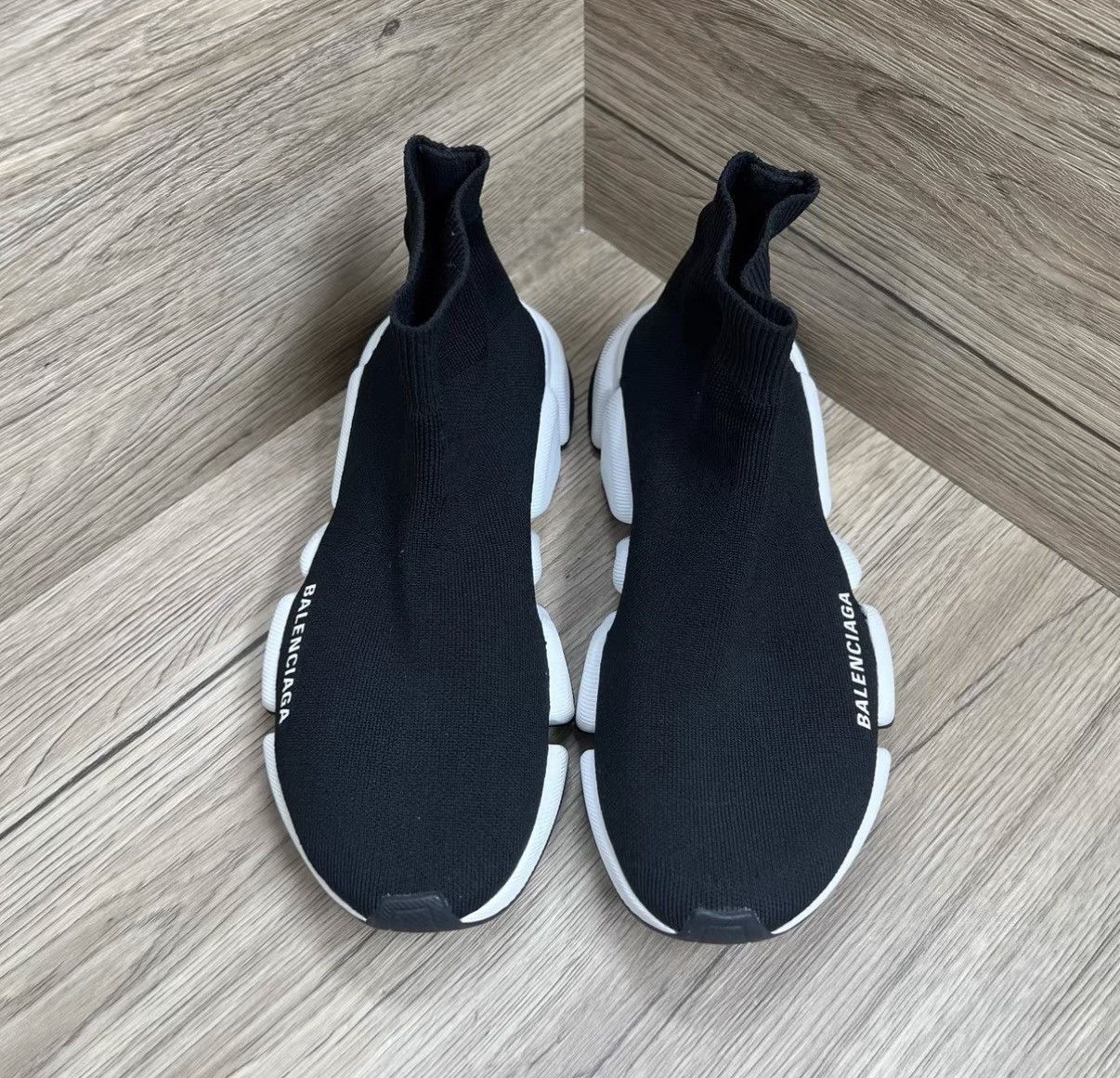 Balenciaga Balenciaga Speed 2.0 Black Knit Sock Sneakers J41 Size US 6 / IT 36 - 2 Thumbnail