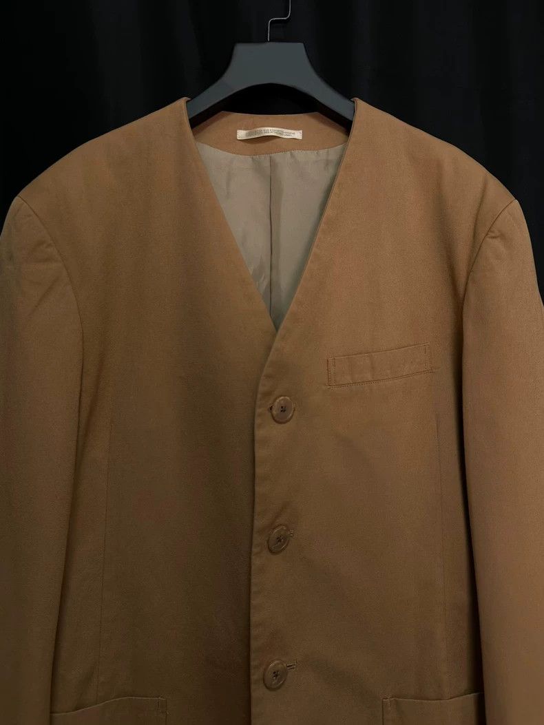 Yohji Yamamoto Yohji Yamamoto 90ss pill text collarless jacket 2505-Nextar Size US M / EU 48-50 / 2 - 5 Thumbnail