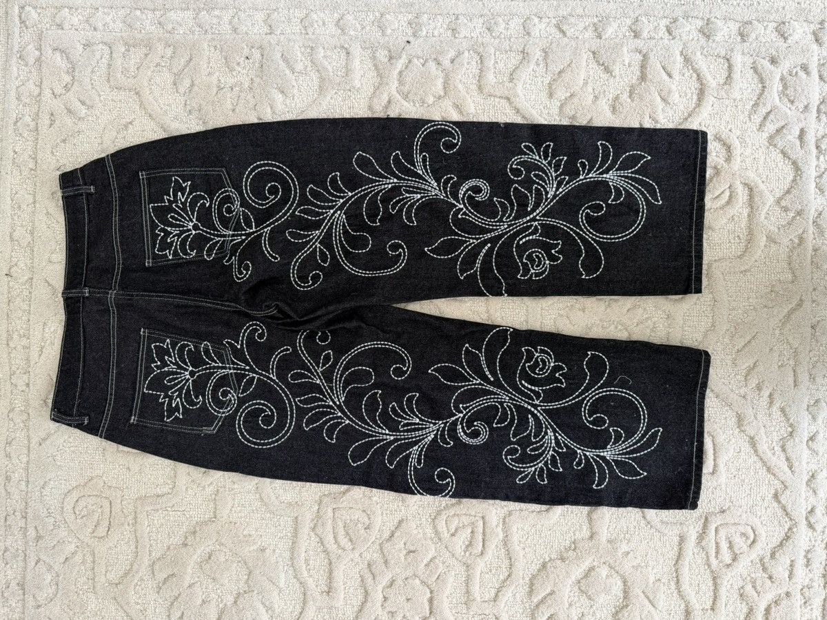 Vintage EMBROIDERED JEANS FRONT AND BACK Size US 32 / EU 48 - 2 Thumbnail