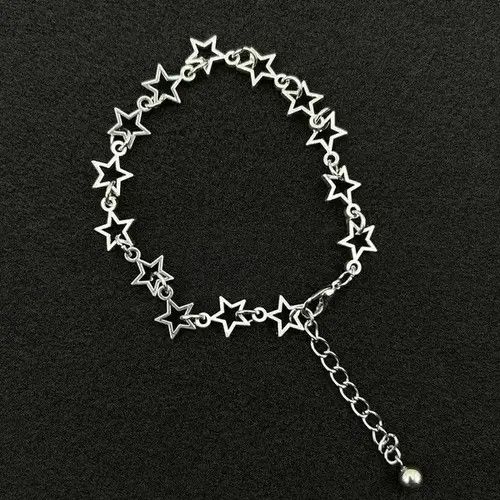 Japanese Brand Y2K Silver Star Bracelet Size ONE SIZE - 4 Thumbnail