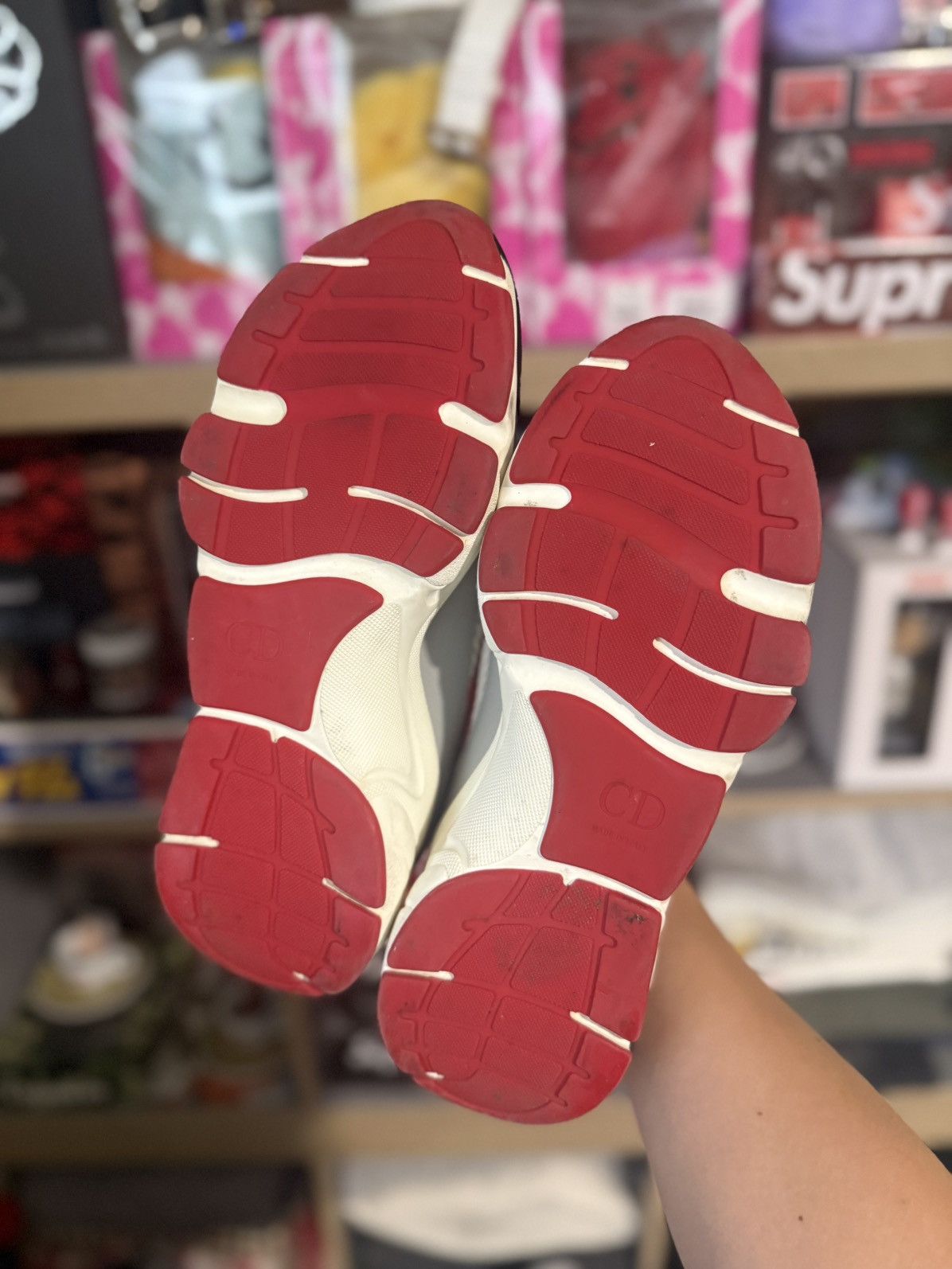 Dior Dior B22 Red/White & Blue Sneaker Size US 7.5 / EU 40-41 - 6 Thumbnail