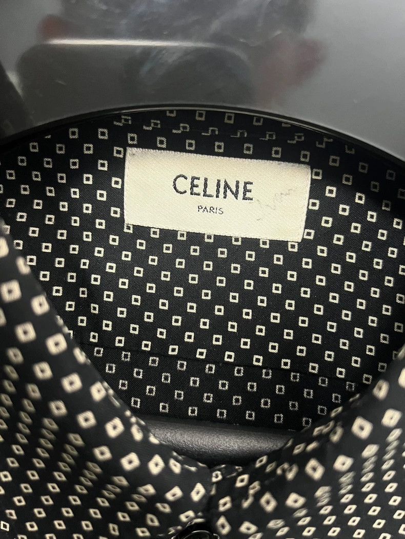 Celine Celine size 39 Black and white small square shirt for autum Size US M / EU 48-50 / 2 - 3 Thumbnail