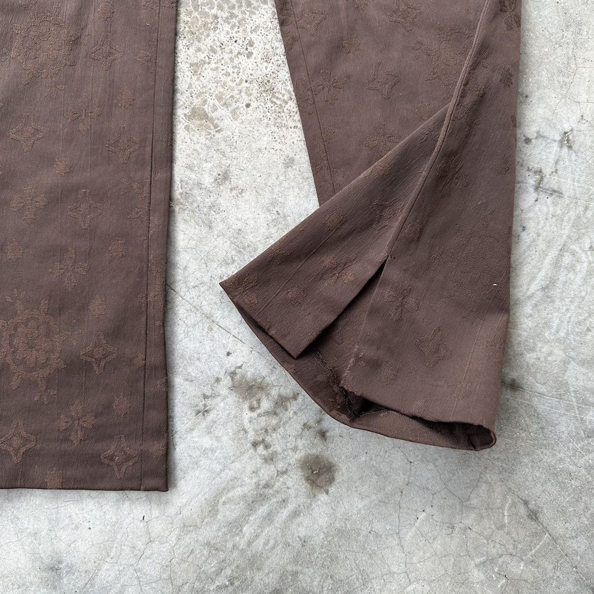 Hiroko Koshino Homme × Japanese Brand VINTAGE HIROKO KOSHINO HOMME STRETCHABLE MONOGRAM PANTS Size 28" / US 6 / IT 42 - 7 Thumbnail