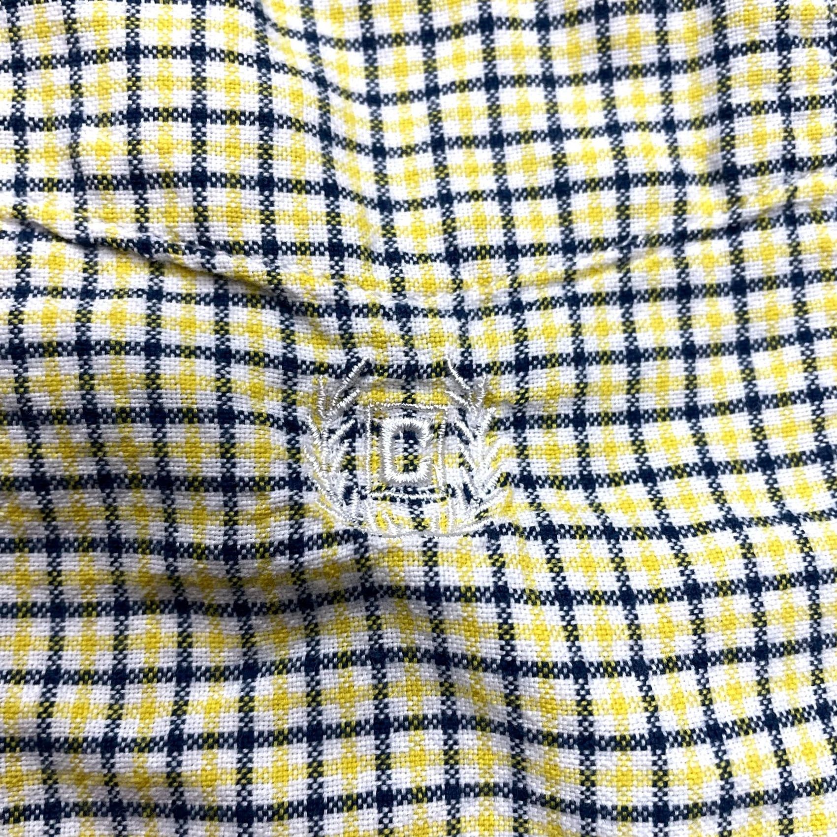 Chaps Chaps Shirt Mens 2XL Long Sleeve Button-Down Yellow Check Cotton Pocket Logo VINTAGE Size US XXL / EU 58 / 5 - 3 Thumbnail