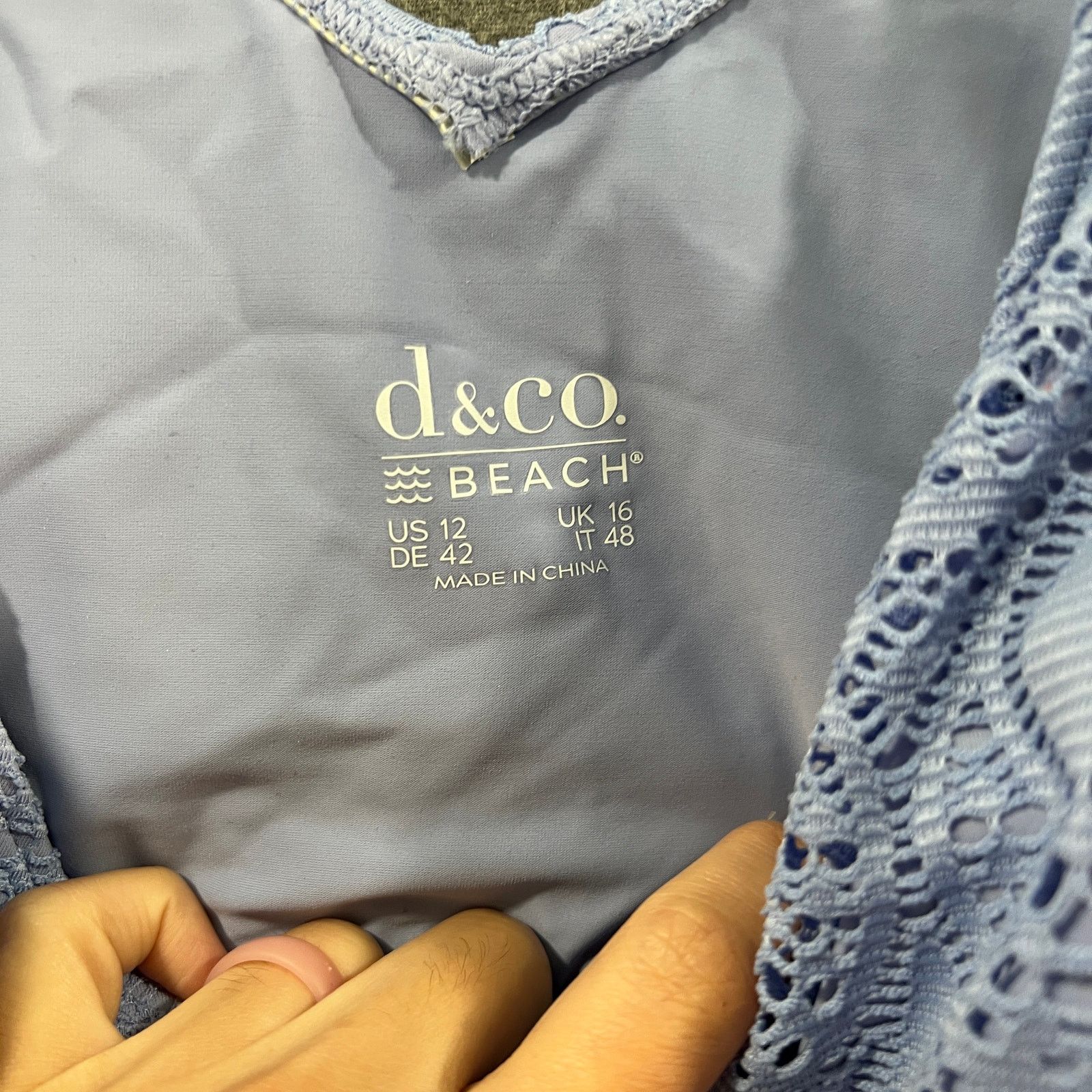 Denim & Co. Denim & Co. Beach Surplice Stretch Lace Swim Dres Size XL / US 12-14 / IT 48-50 - 3 Thumbnail
