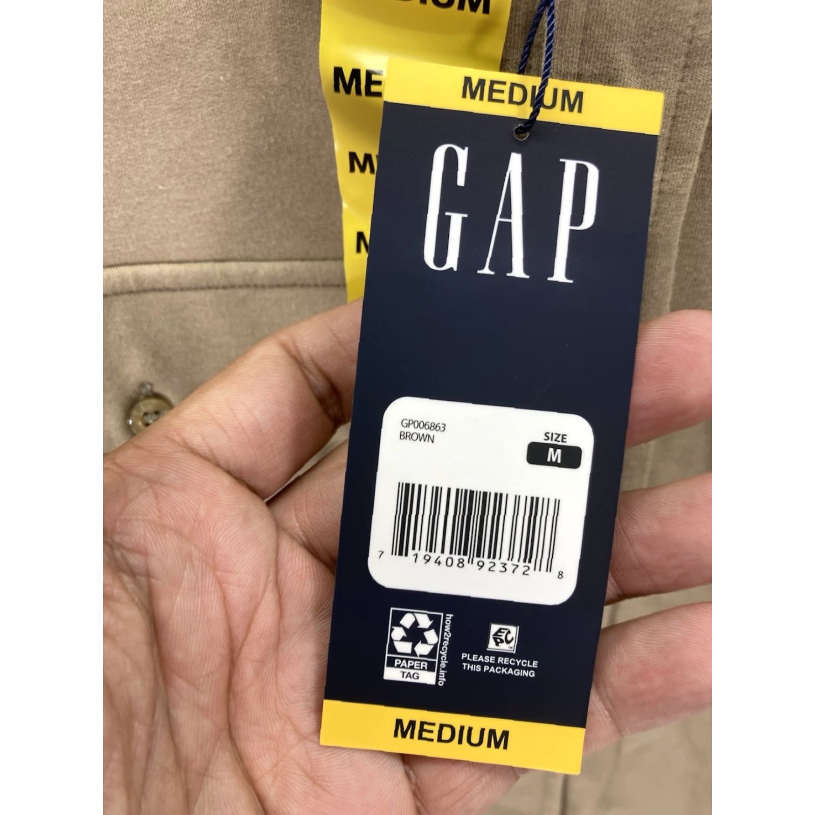 Gap Gap Shirt Men Medium Brown Button Long Sleeve Cotton Blend Knit Stretch NWT Size US M / EU 48-50 / 2 - 4 Thumbnail