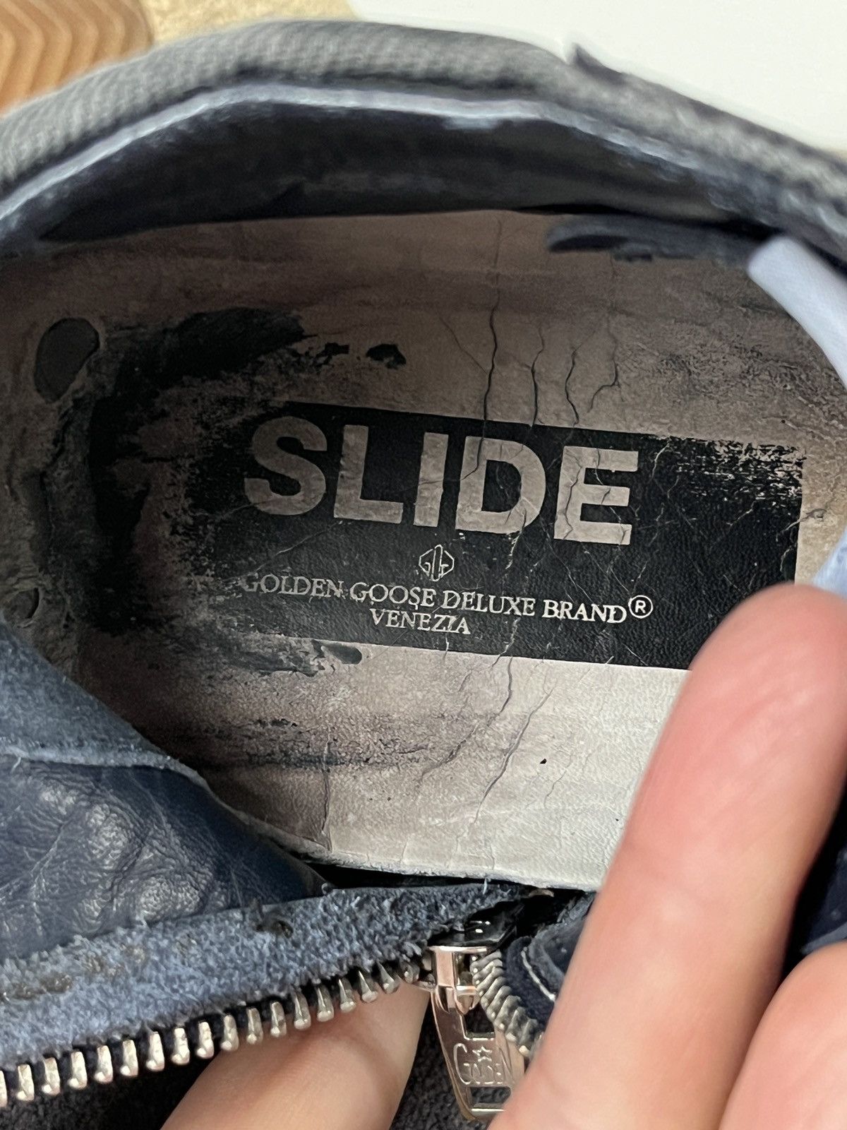 Golden Goose Golden Goose Slide Distressed Hi-top Sneakers Size US 7 / EU 40 - 22 Thumbnail