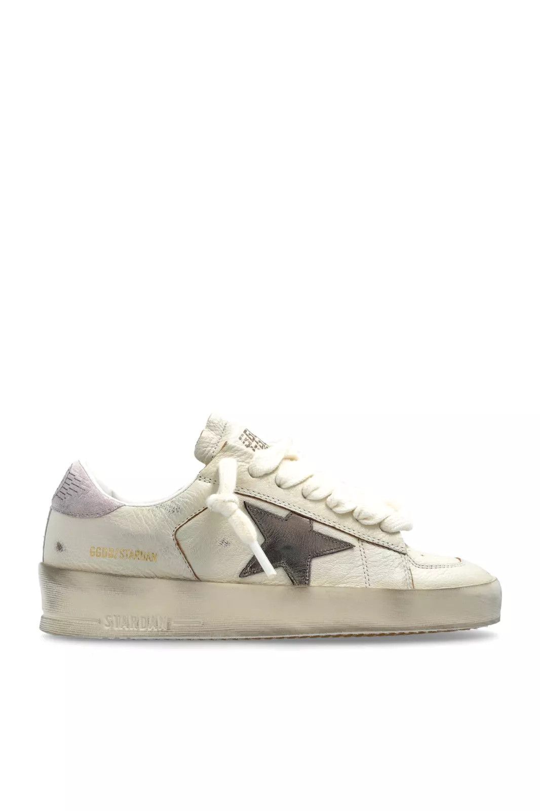 GOLDEN GOOSE Stardan Women's Wht/Pur Leather Sneakers