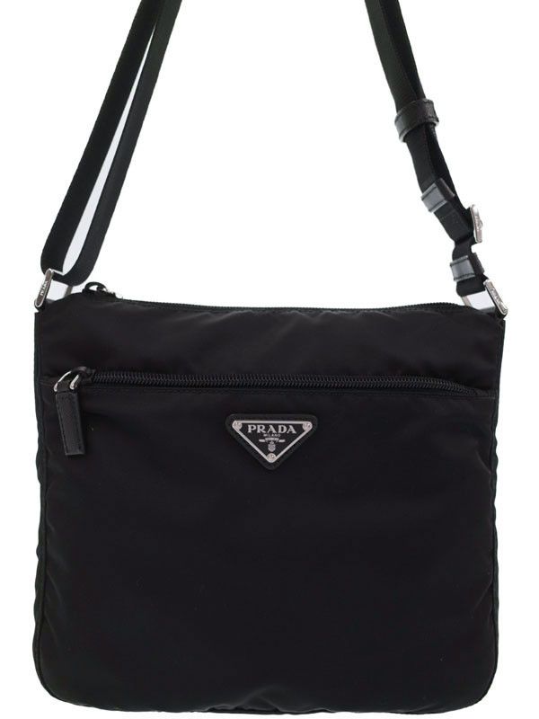 image of Prada Nylon Shoulder Bag Black, Women's