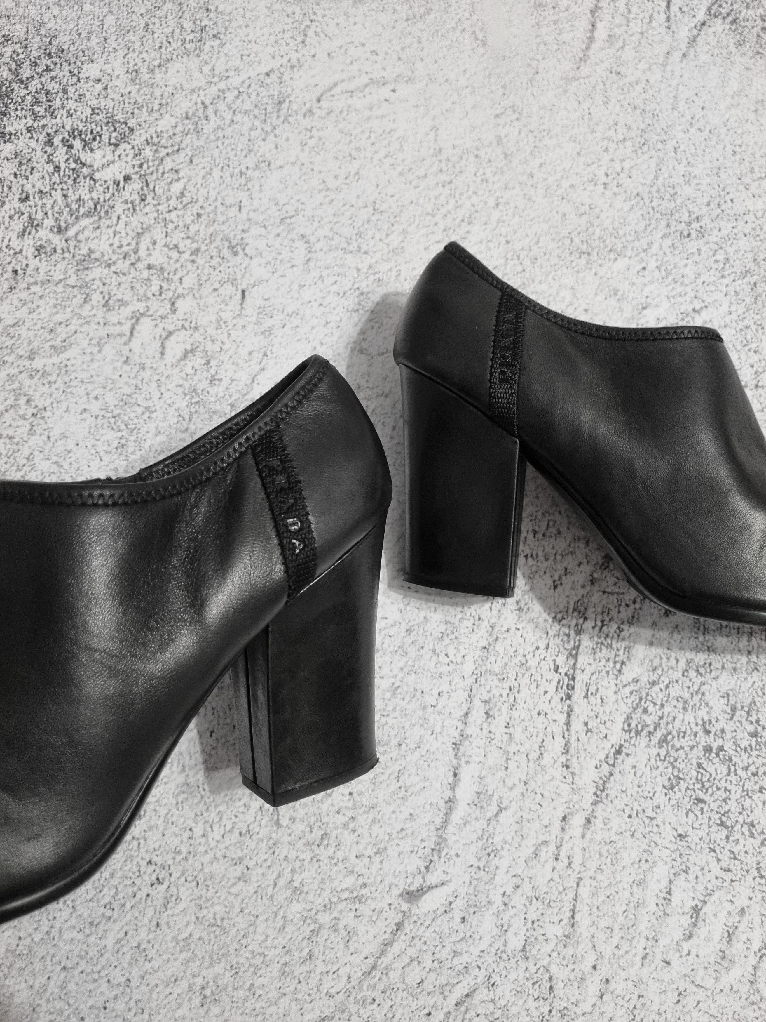 Prada Vintage Prada Leather Zip-Up Heeled Ankle Boots Shoes Size US 8 / IT 38 - 5 Thumbnail