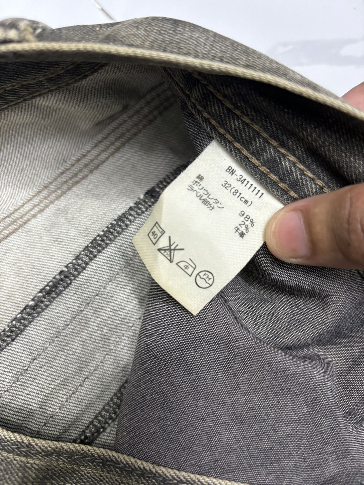 If Six Was Nine 🔥Rare Smoke Grey Back Number Homeless Denim Jeans Size US 32 / EU 48 - 11 Thumbnail