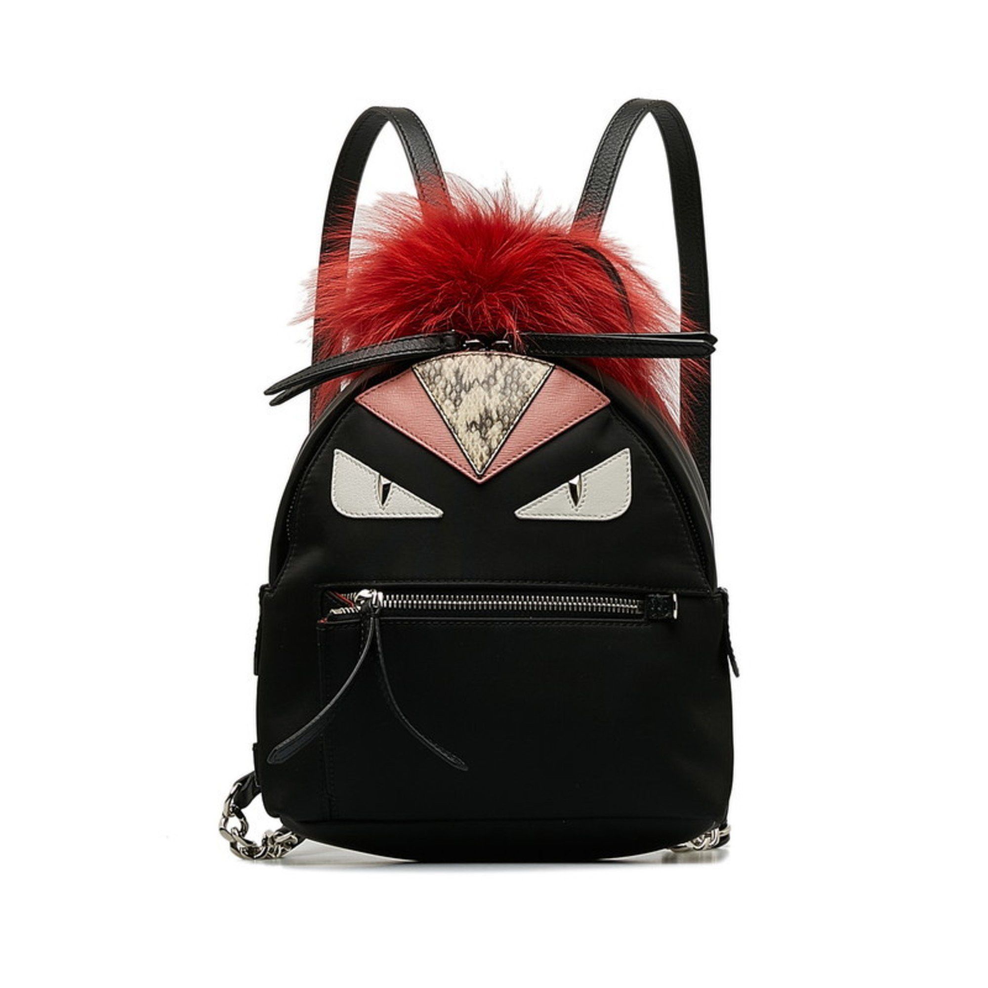 image of Fendi Rucksack Backpack 8B2038 Black Red Nylon Women's Fendi