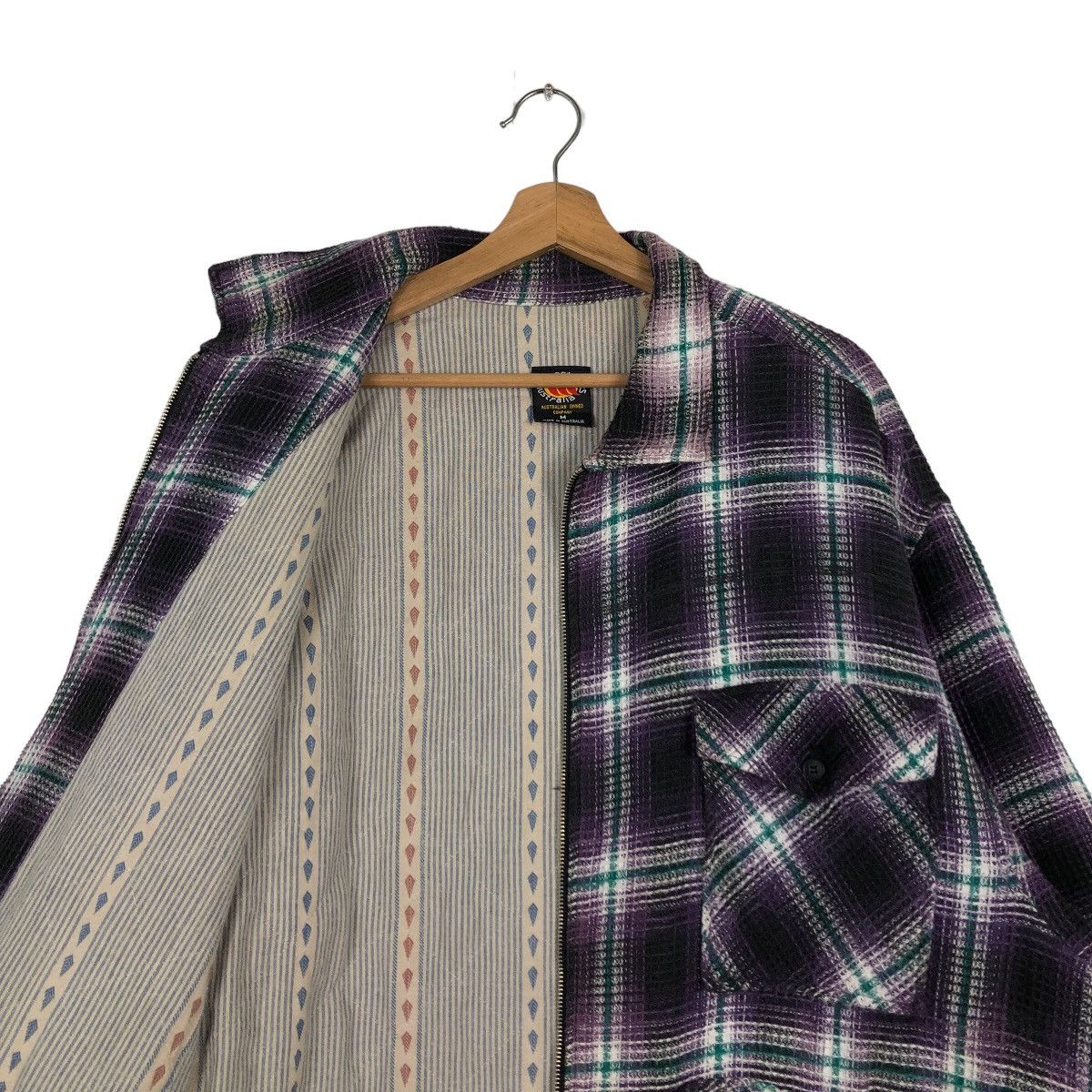 Japanese Brand 🔥90s Vintage Zipper Flannel Jacket Tartan Design West Surts Size US M / EU 48-50 / 2 - 9 Thumbnail